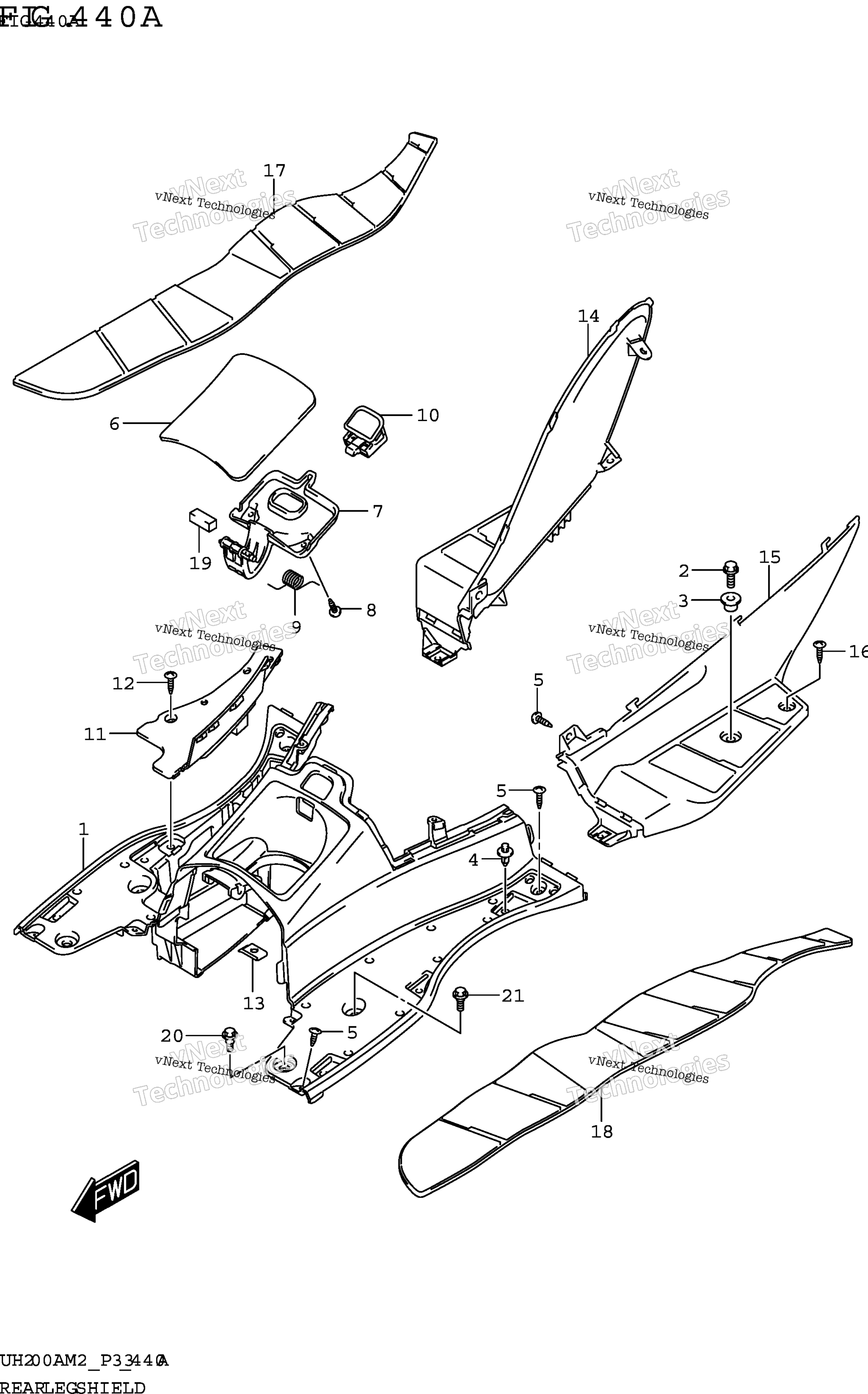 Задняя часть Leg Shield