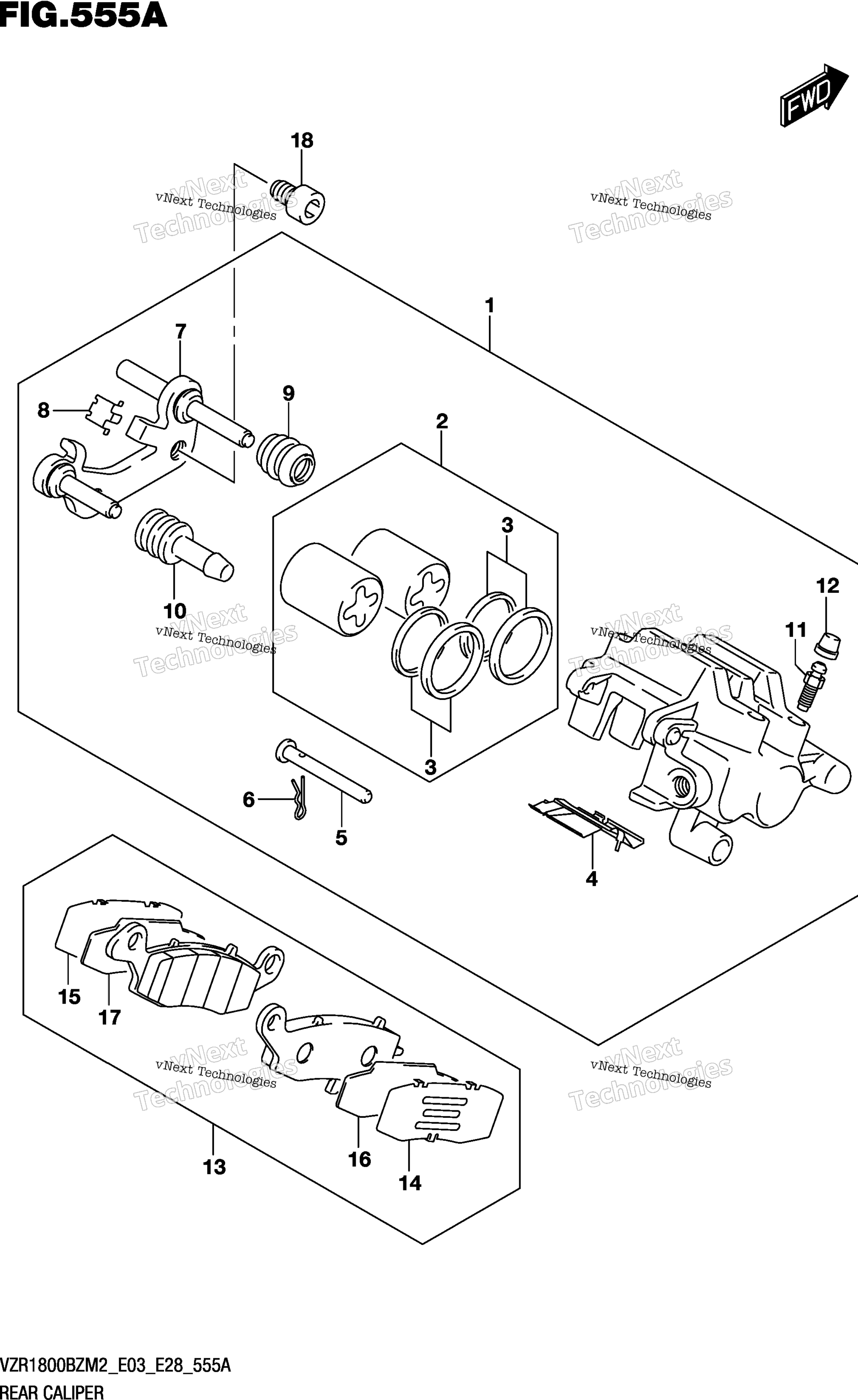 Задний суппорт