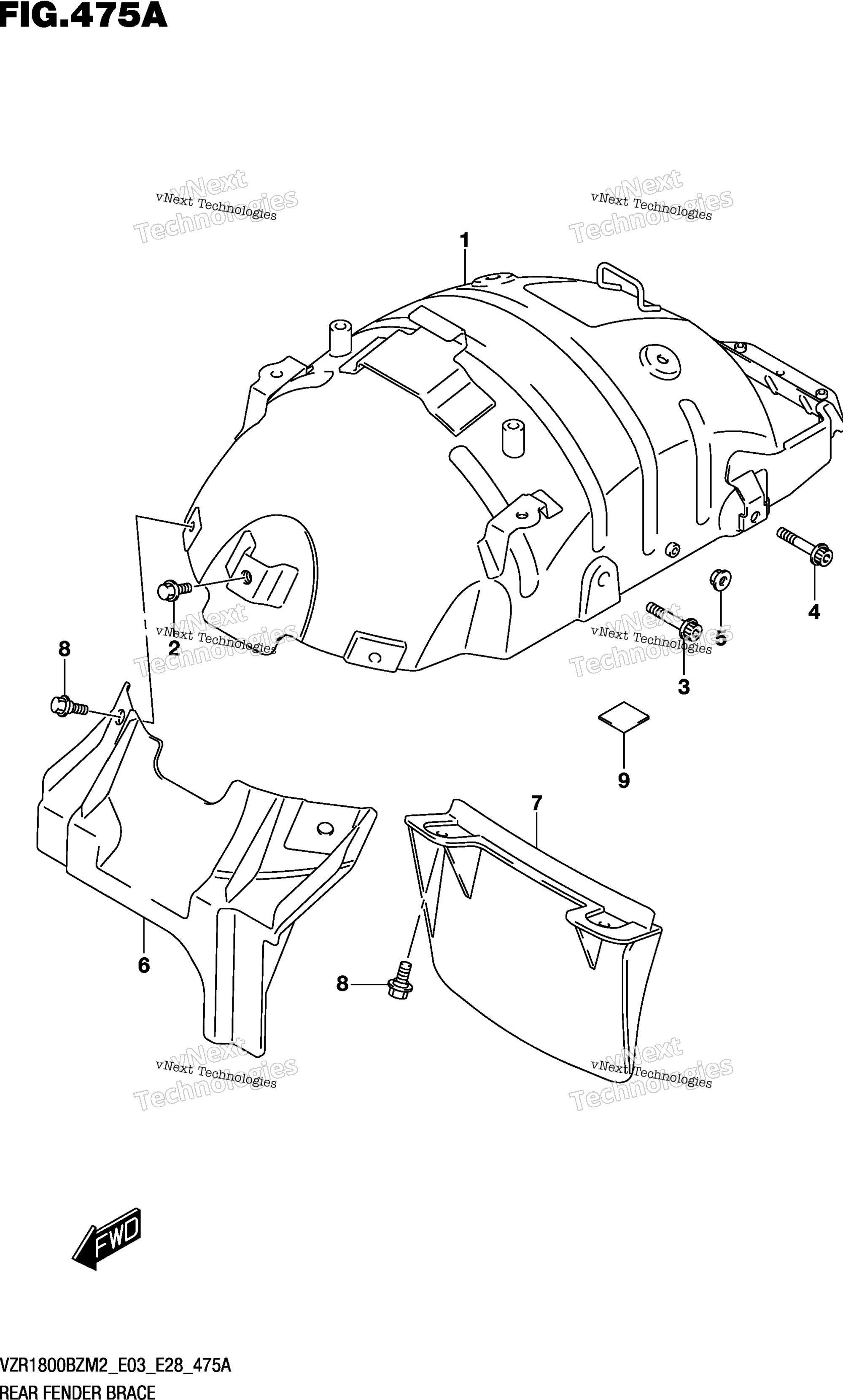 Задняя часть Fender Brace