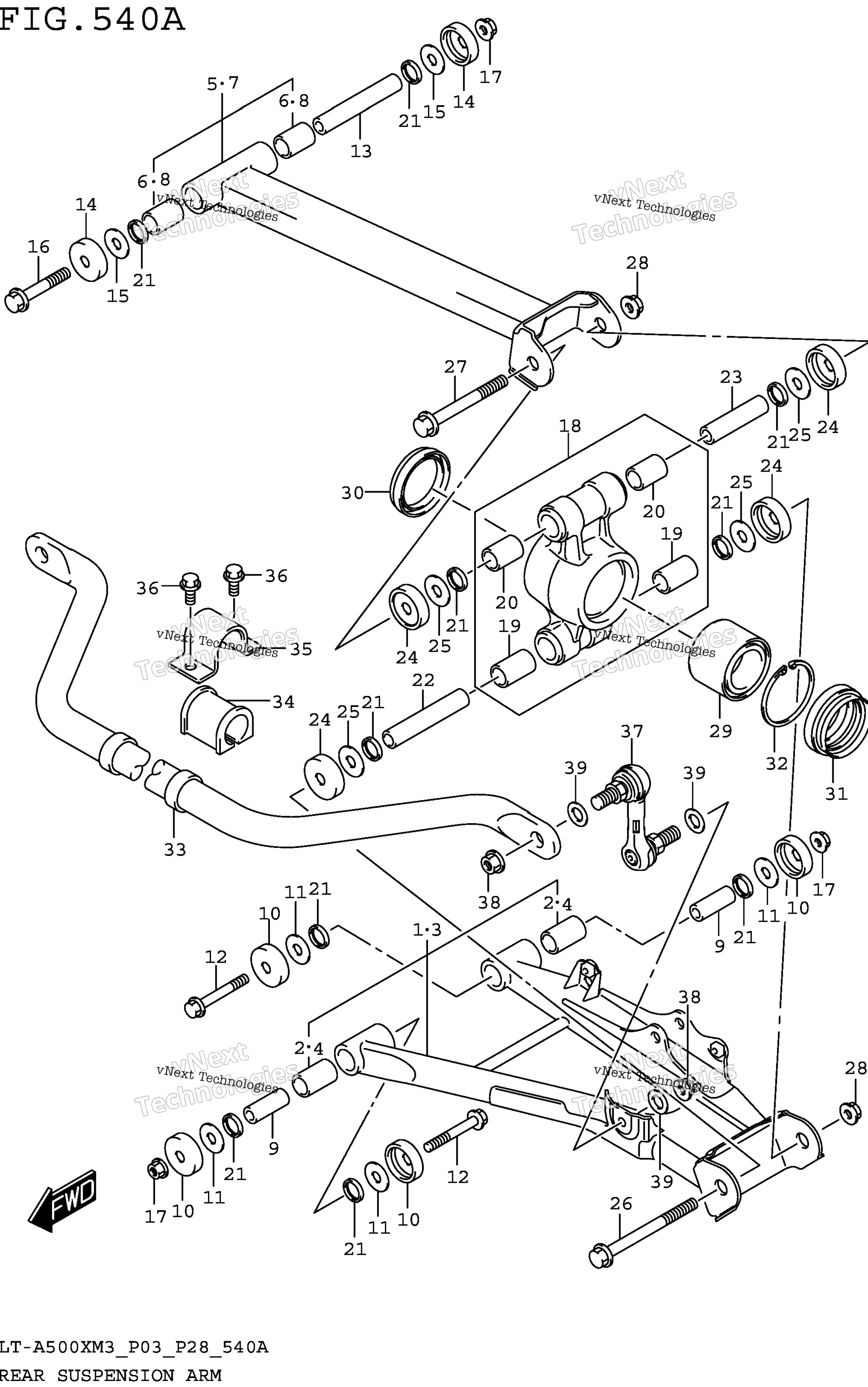 Задняя часть Suspension Arm