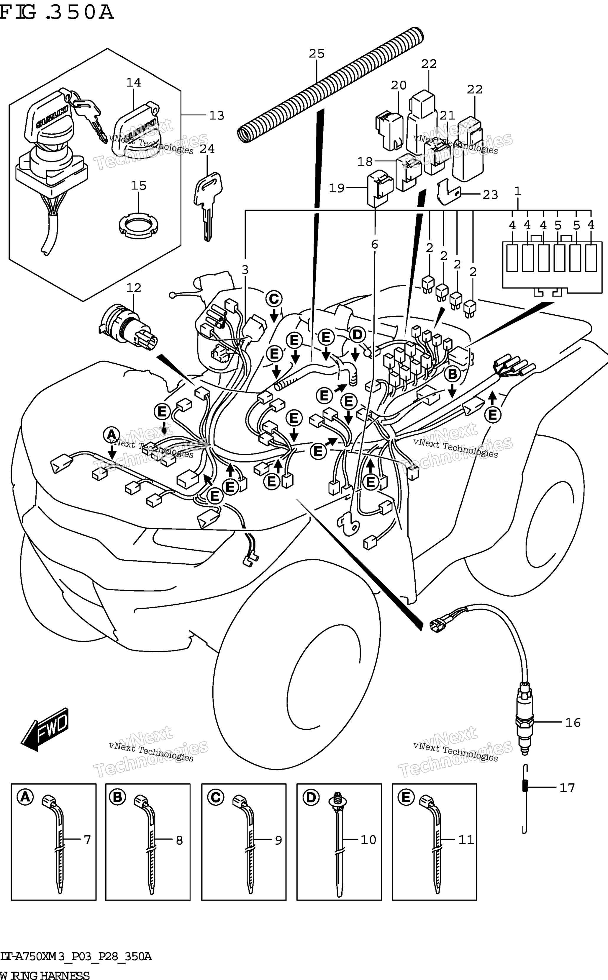 Жгут проводов (Lt-A750x:(P03,P28))