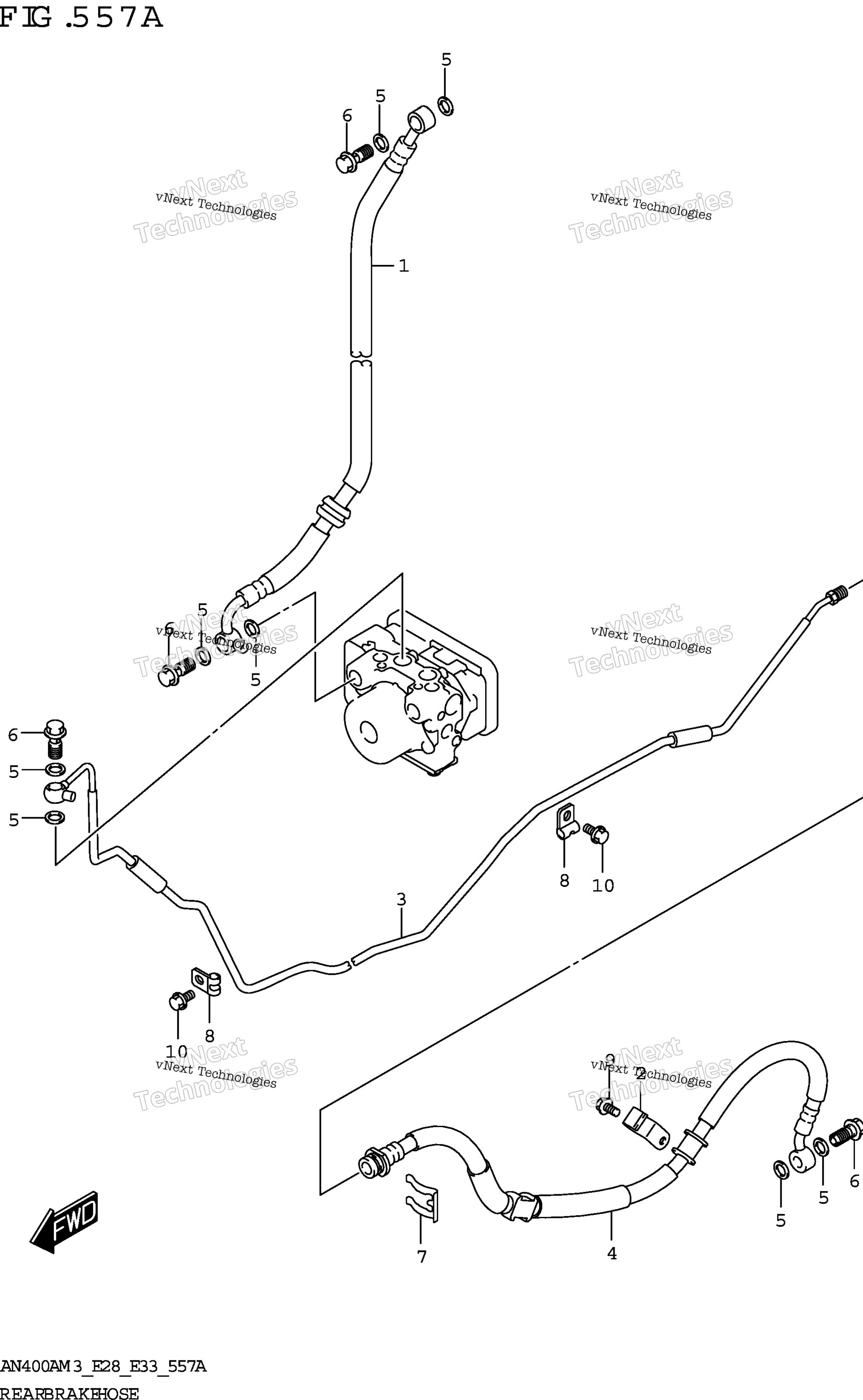 Задняя часть BRAKE HOSE