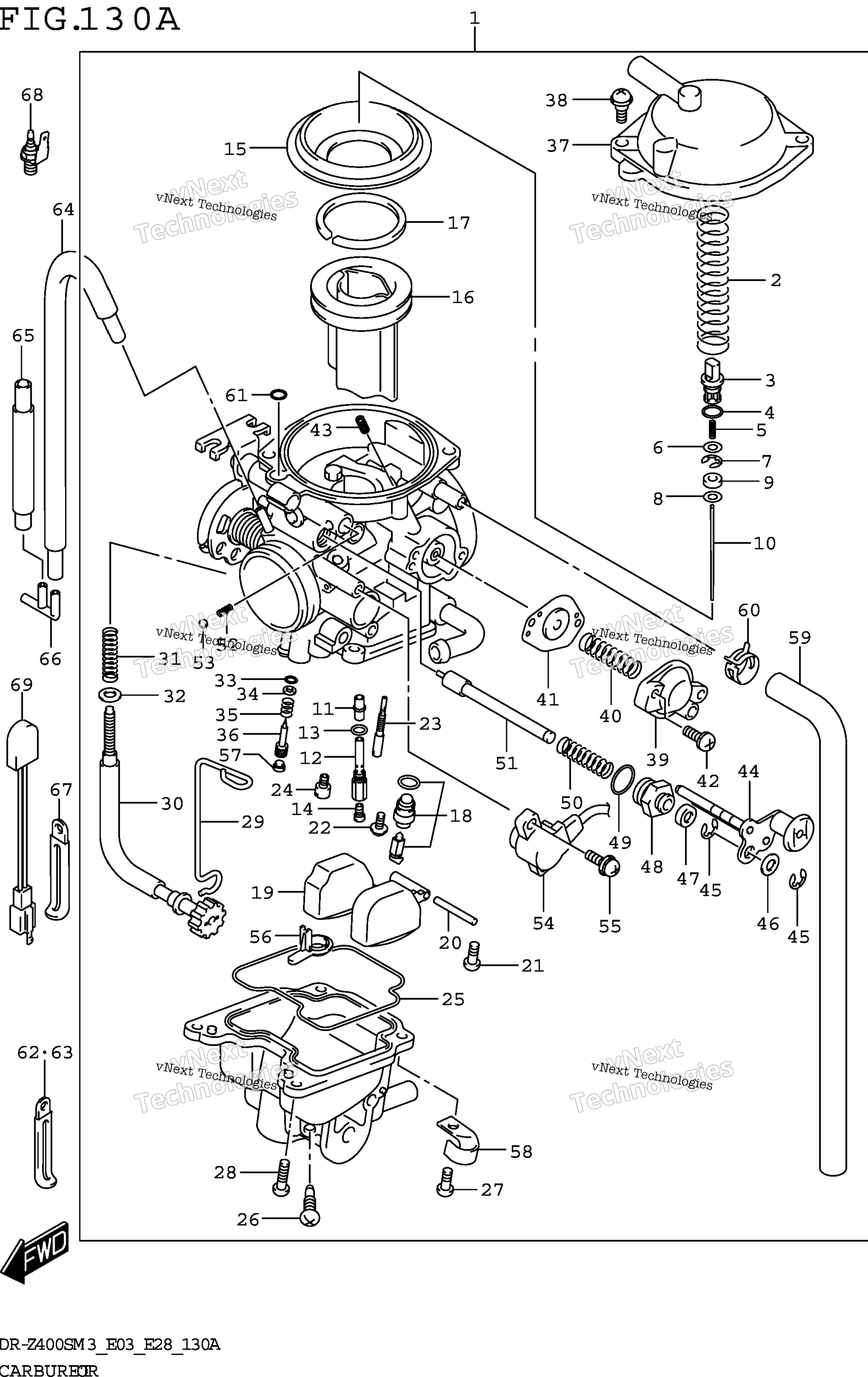 Карбюратор (Dr-Z400sm3 E03)