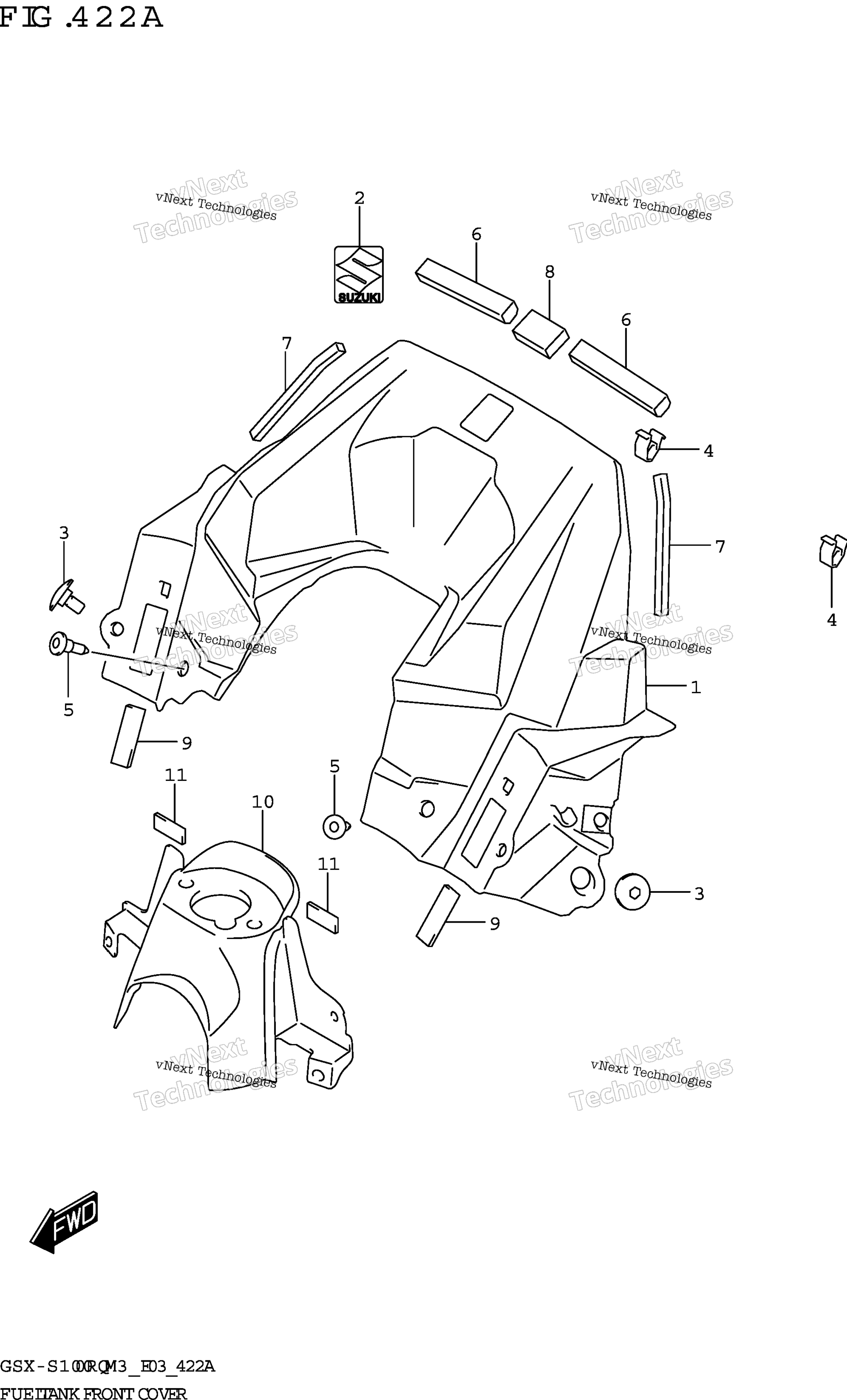 Топливная система Tank Front Cover