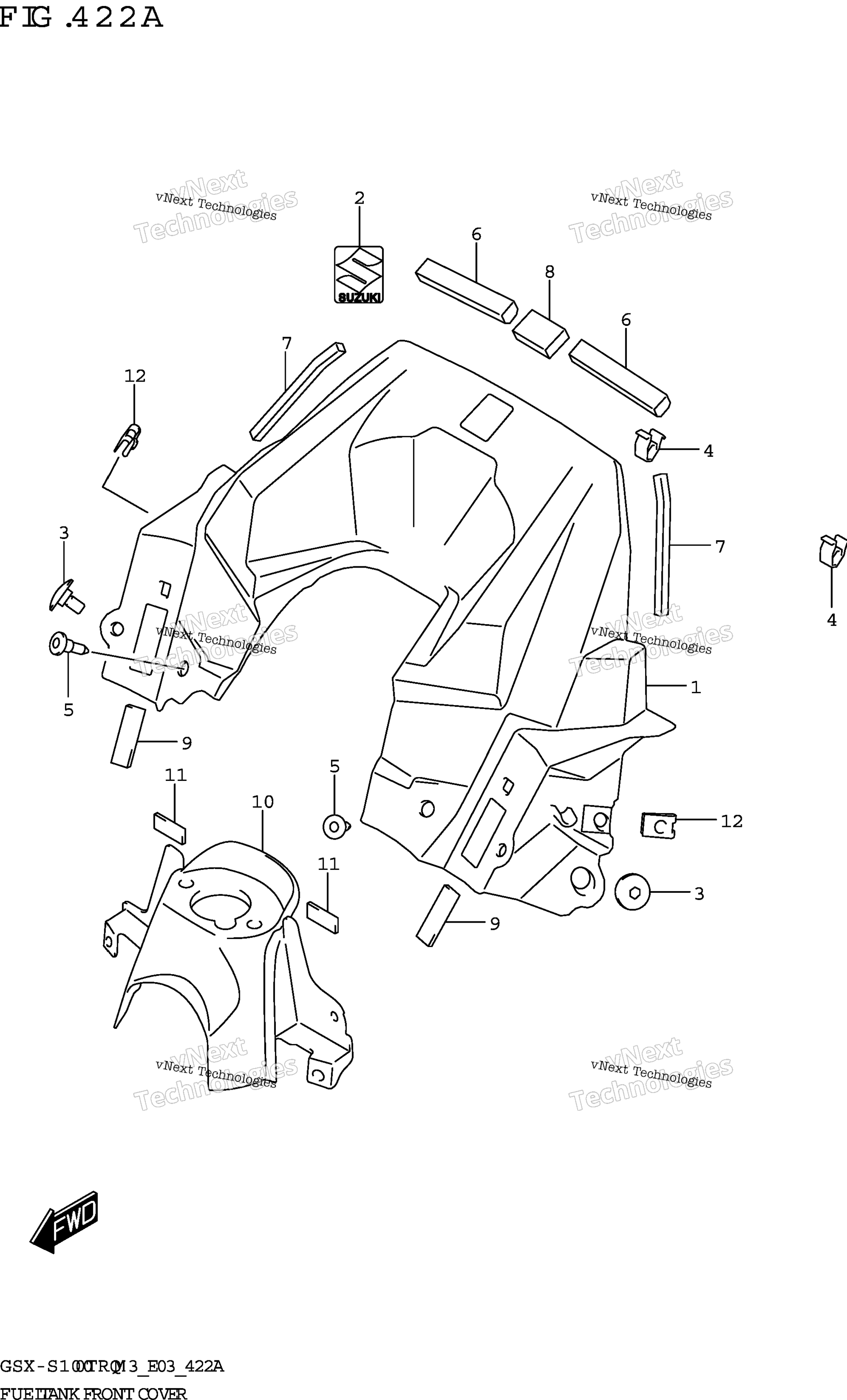 Топливная система Tank Front Cover