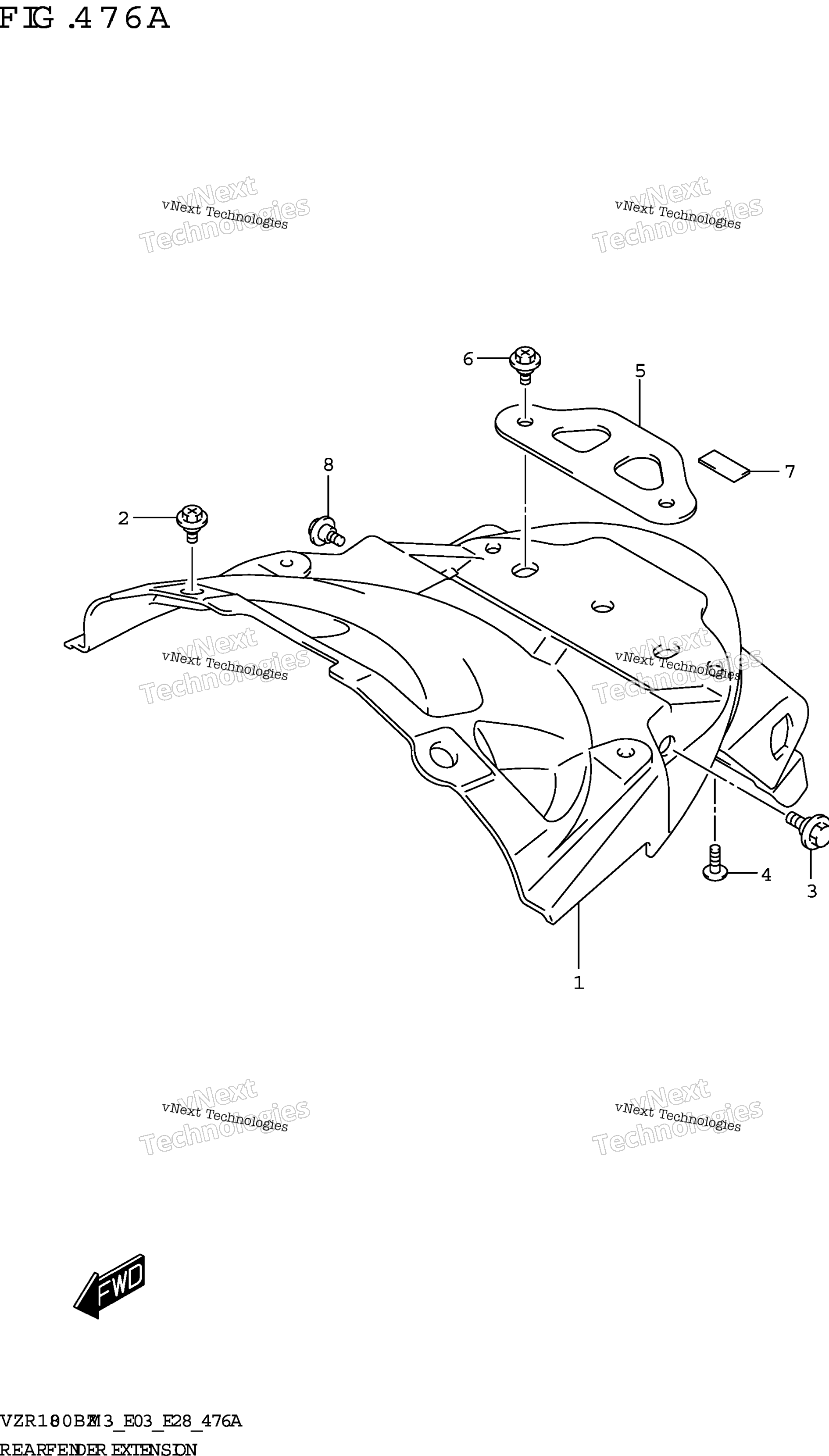 Задняя часть Fender Extension
