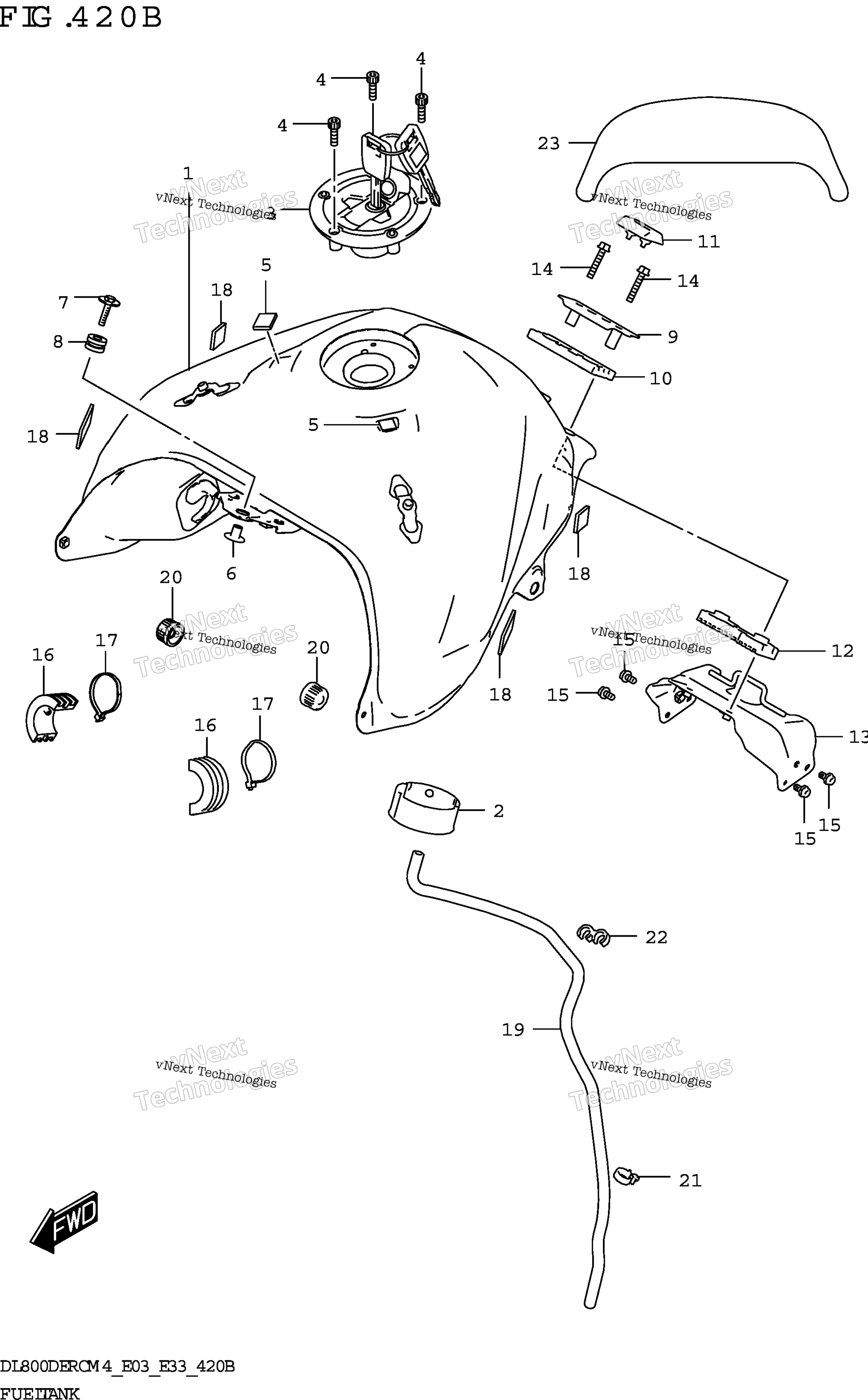 Топливный бак (See Note 1)