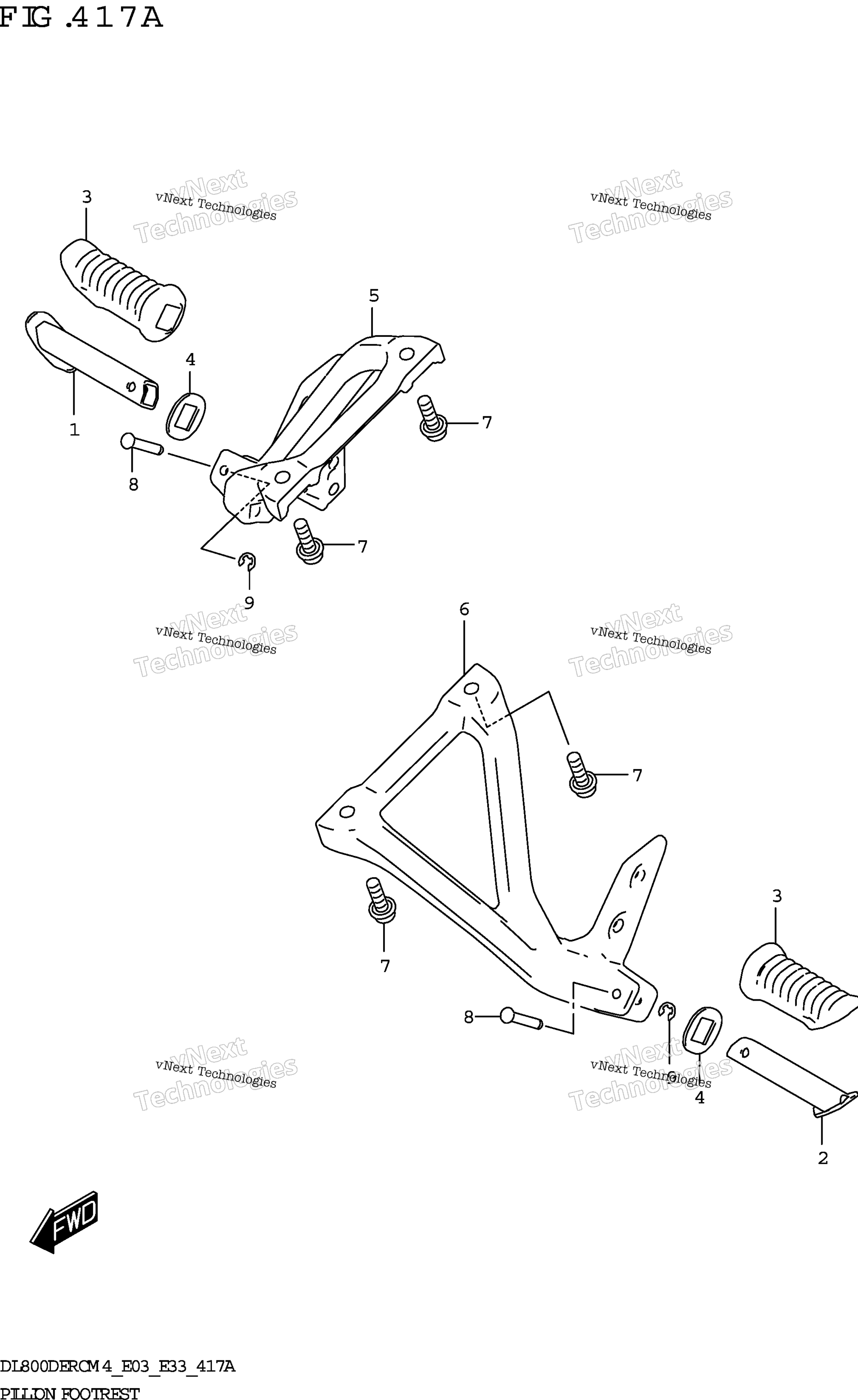 пассажирская Footrest
