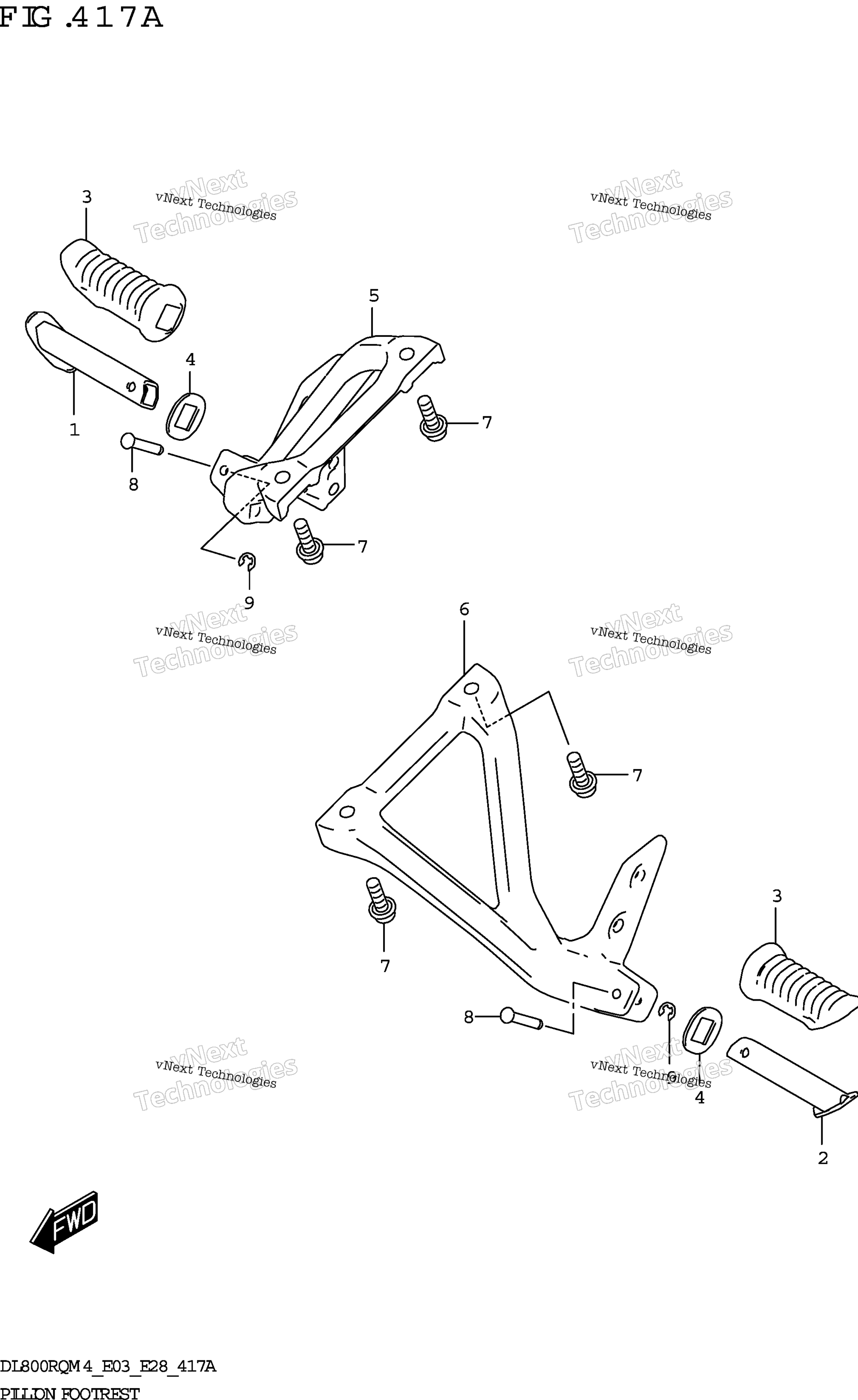 пассажирская Footrest