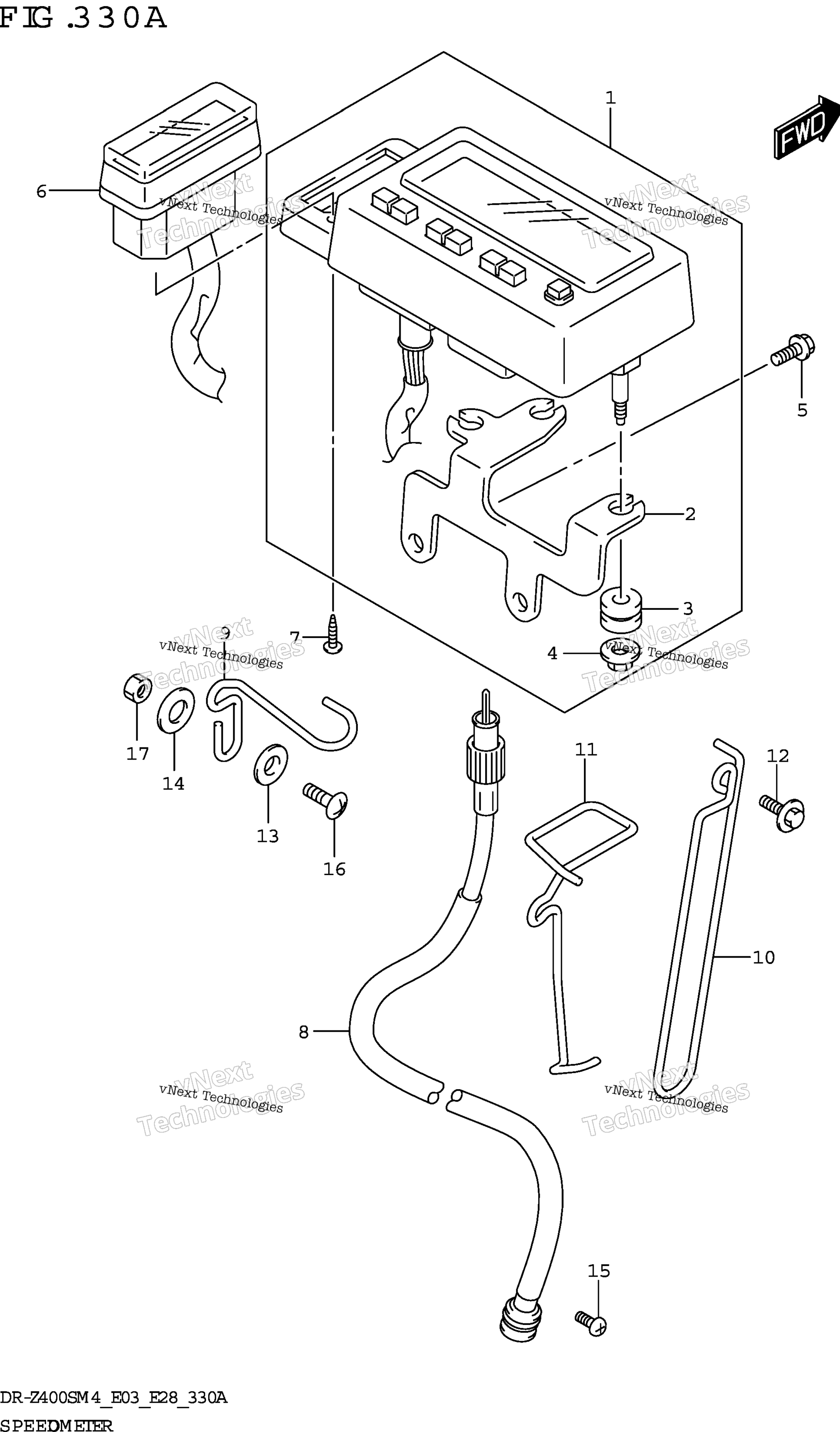 Спидометр (Dr-Z400s:E28)