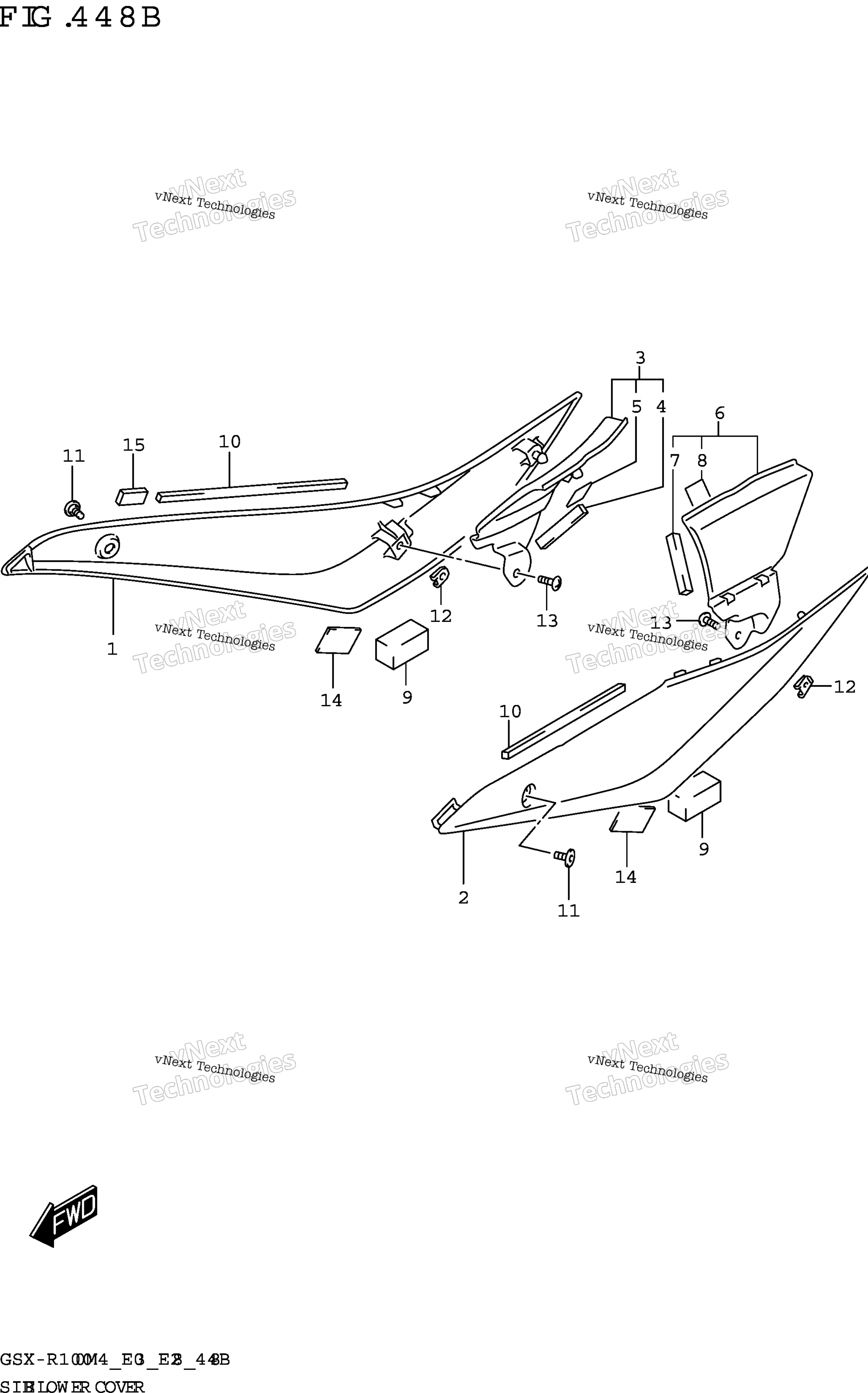 Side Lower крышка (Gsx R1000ra)