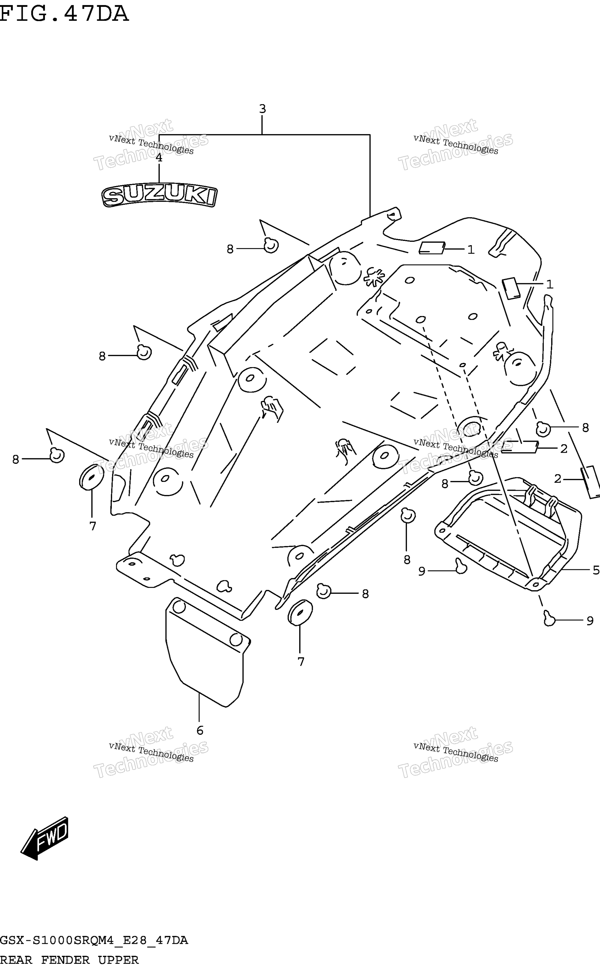 Задняя часть Fender Upper