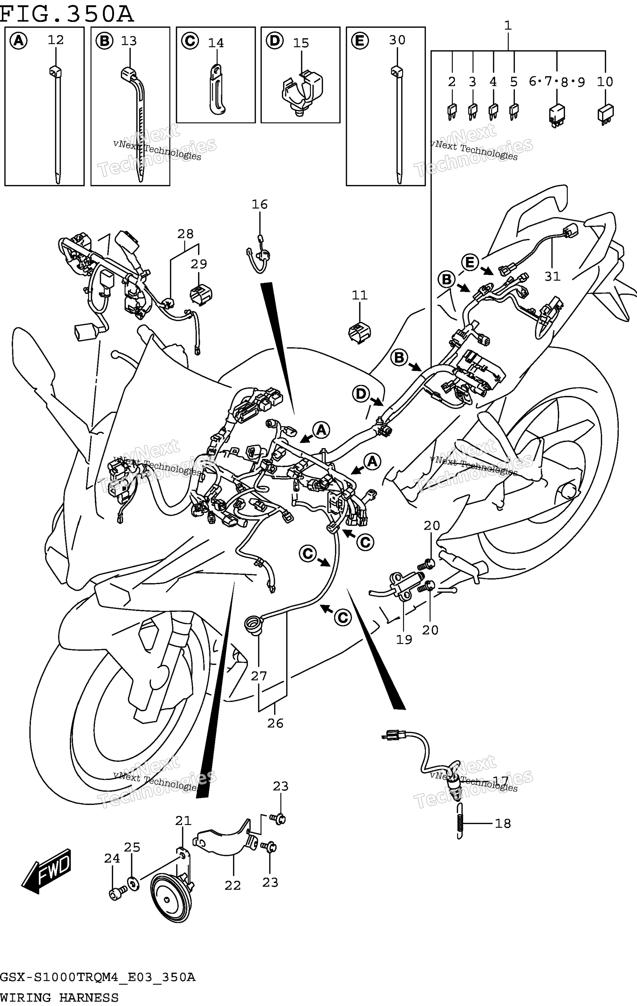 Жгут проводов (Gsx-S1000trqm4 E03)