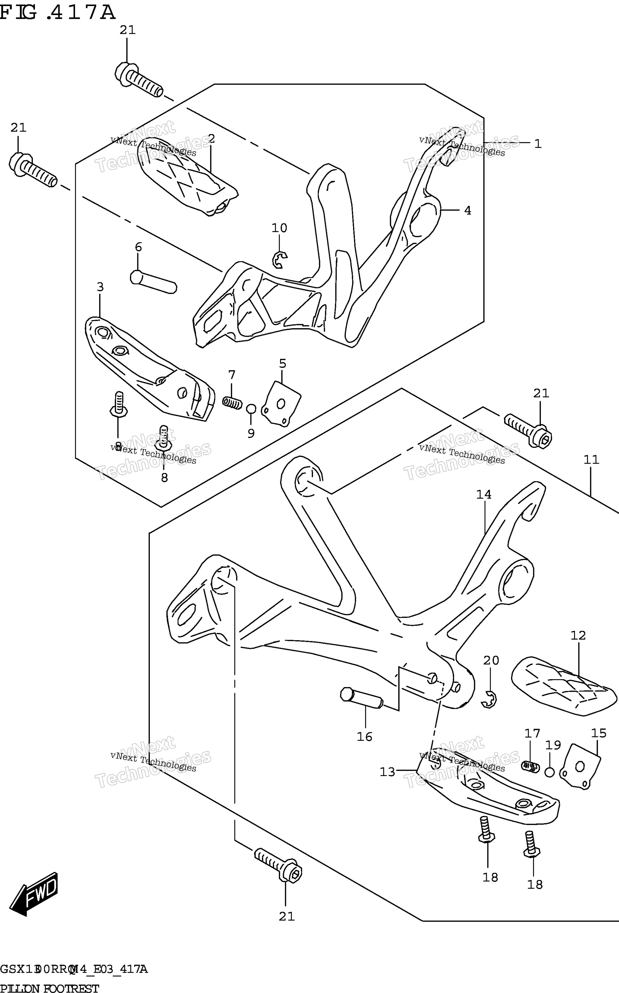 пассажирская Footrest