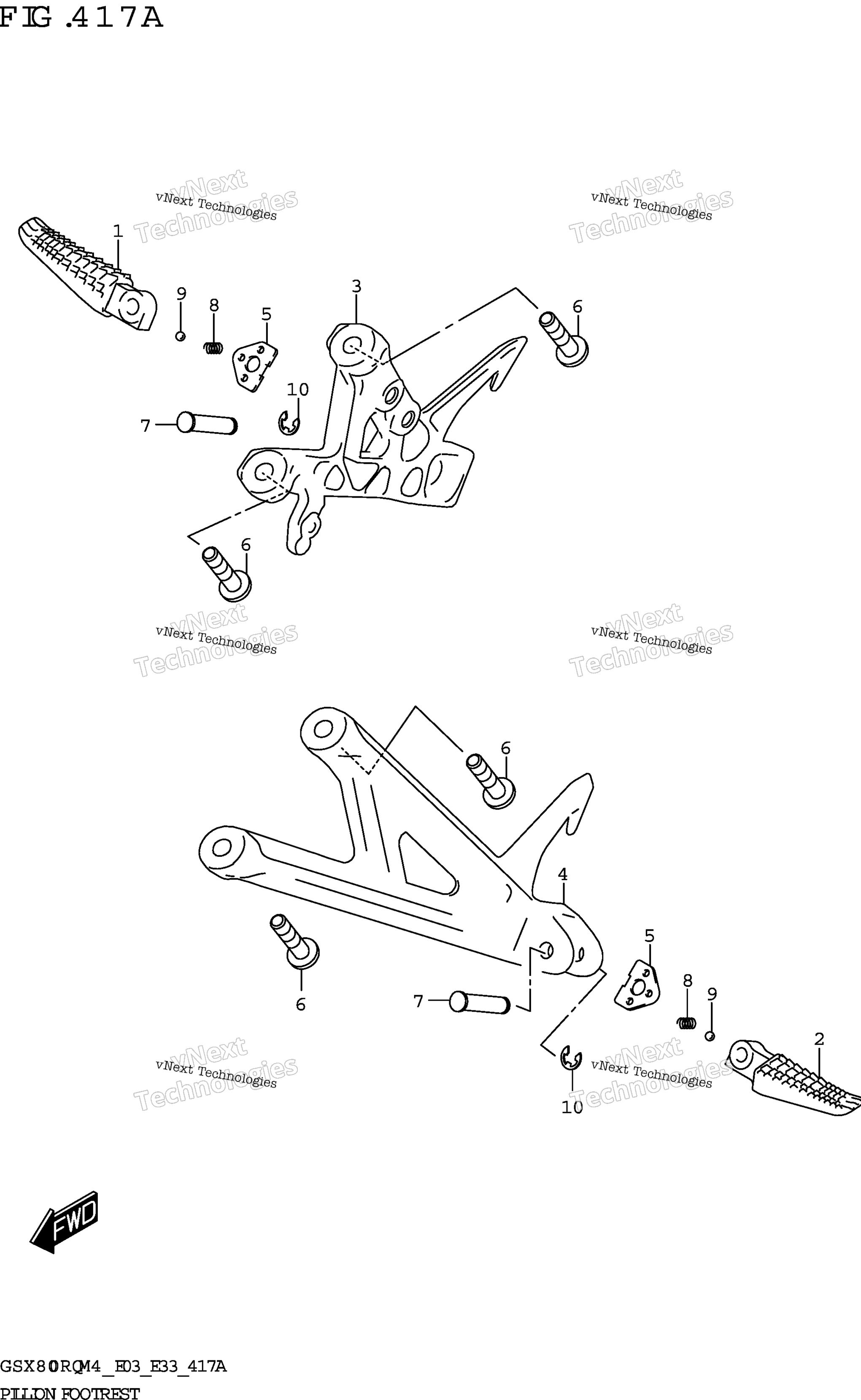 пассажирская Footrest