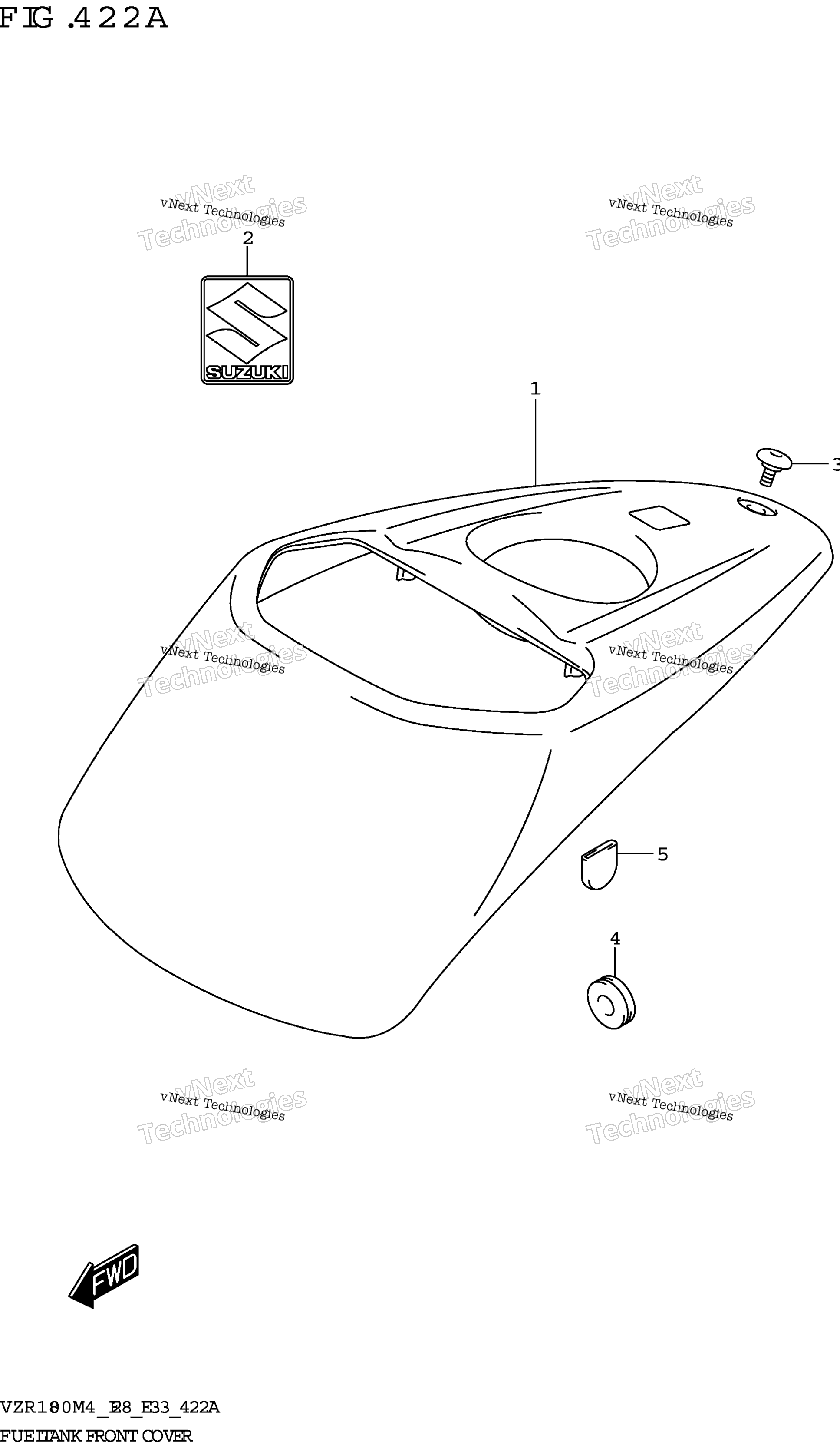 Топливный бак Front Cover (Vzr1800:E28)