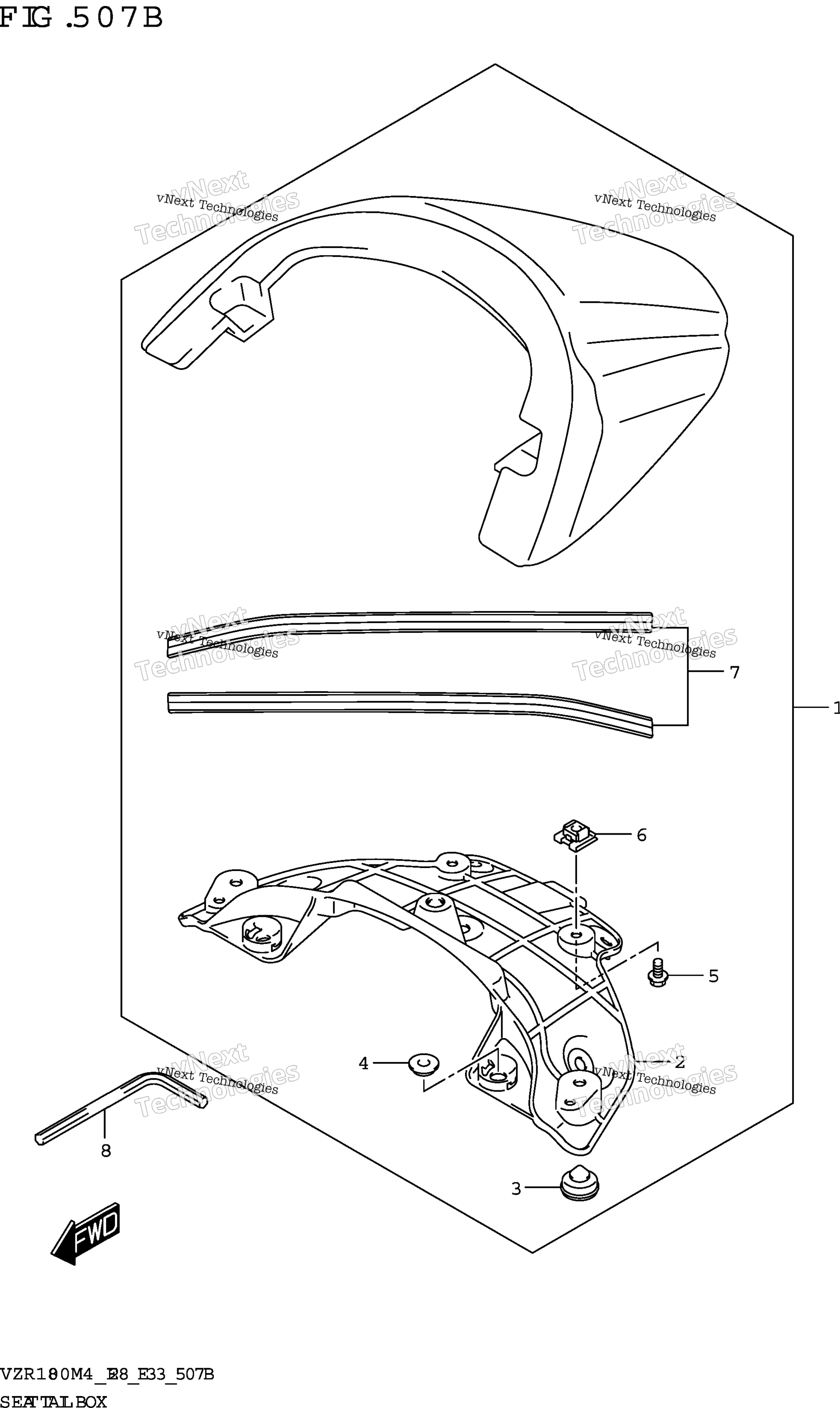 сиденье Tail Box (Vzr1800bz)(Av4)