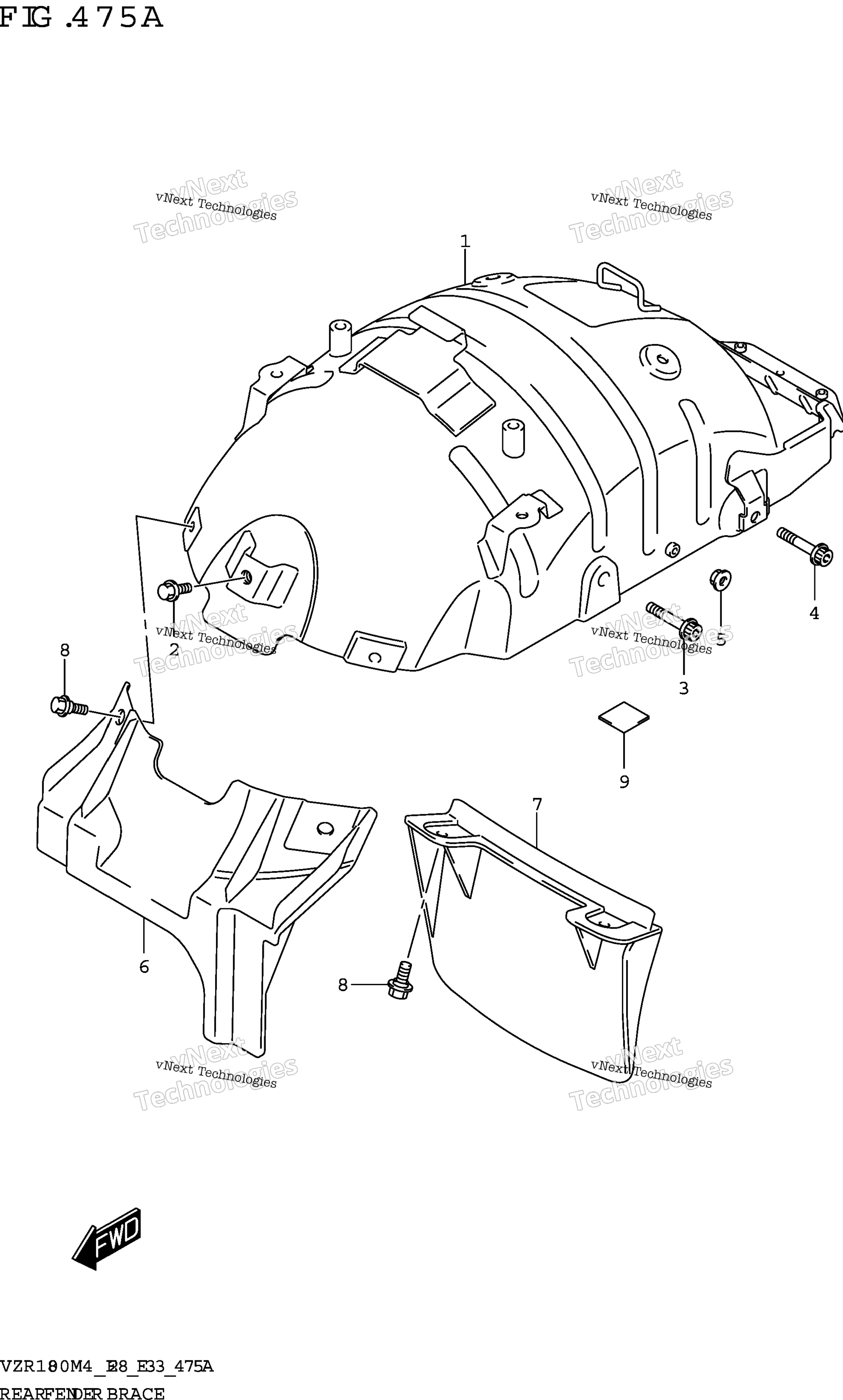 Задняя часть Fender Brace