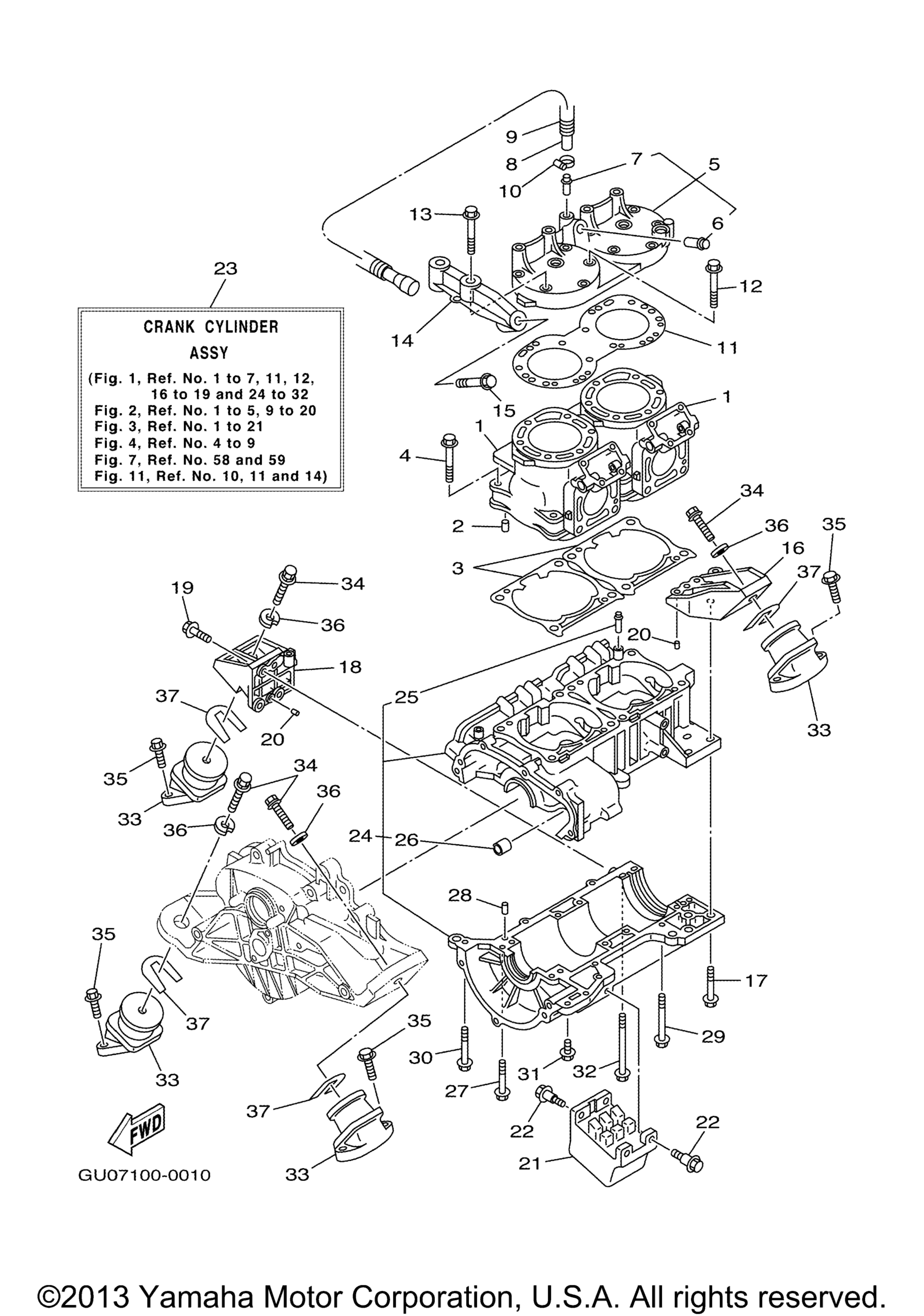 Цилиндр Crankcase 1