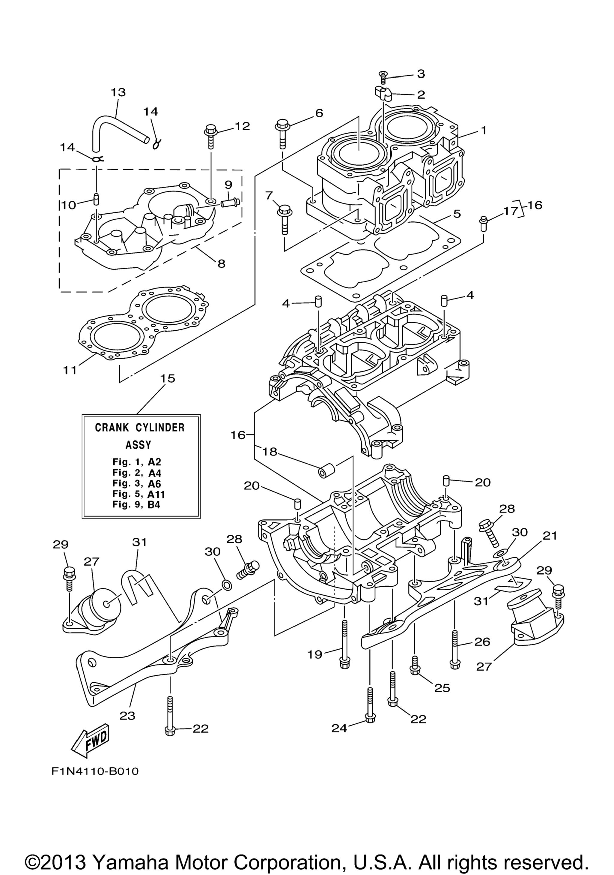 Цилиндр Crankcase