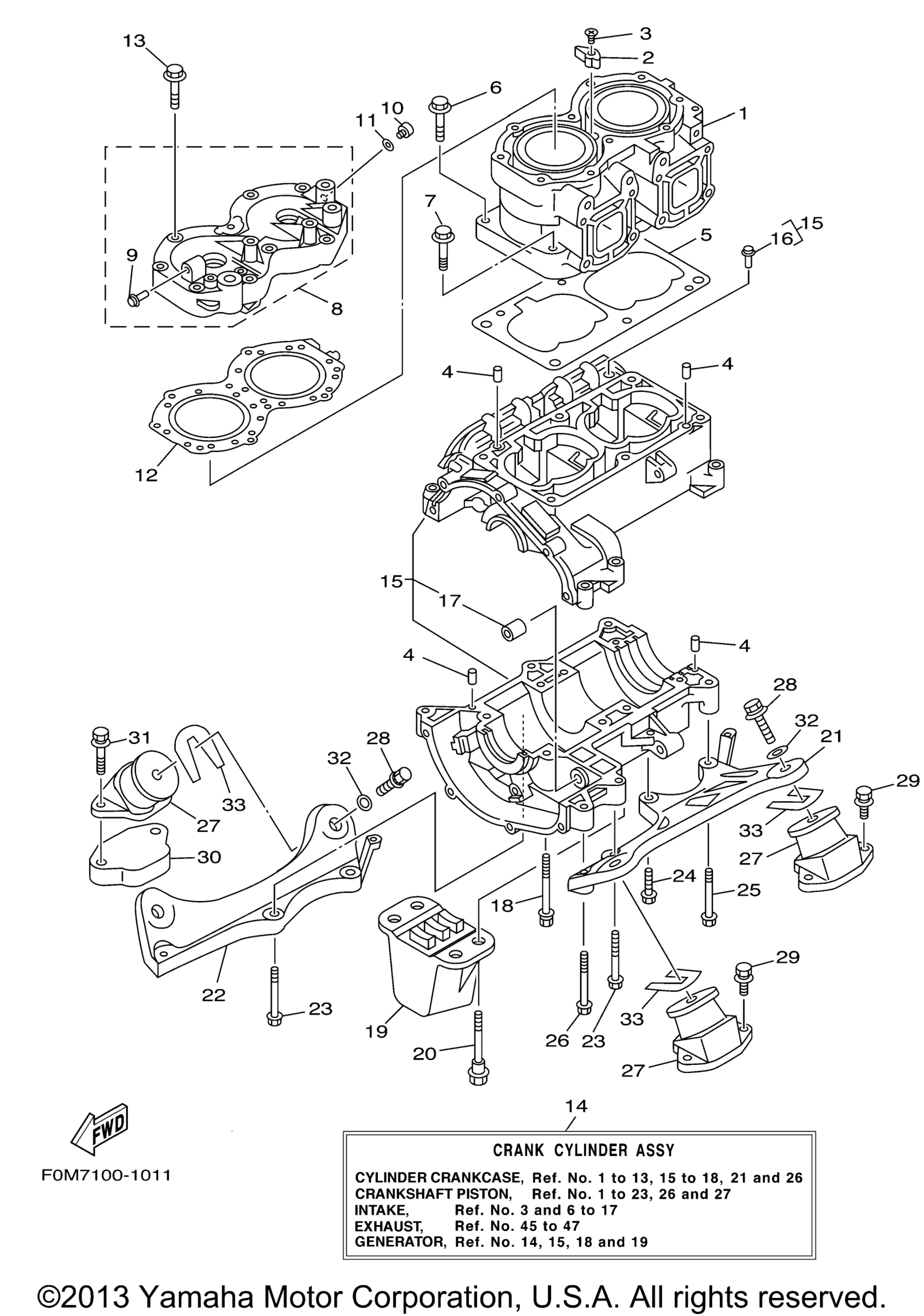 Цилиндр Crankcase