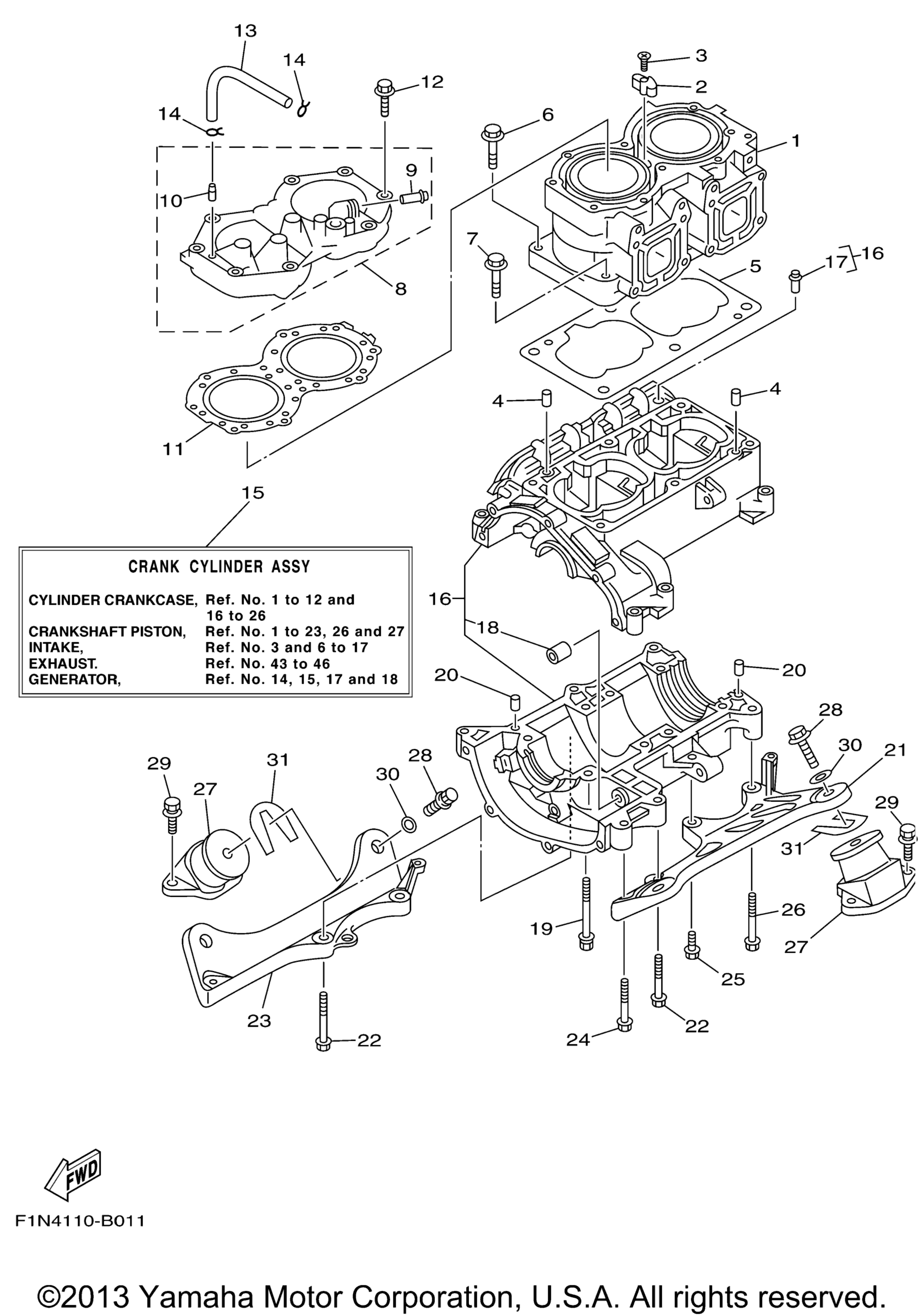 Цилиндр Crankcase