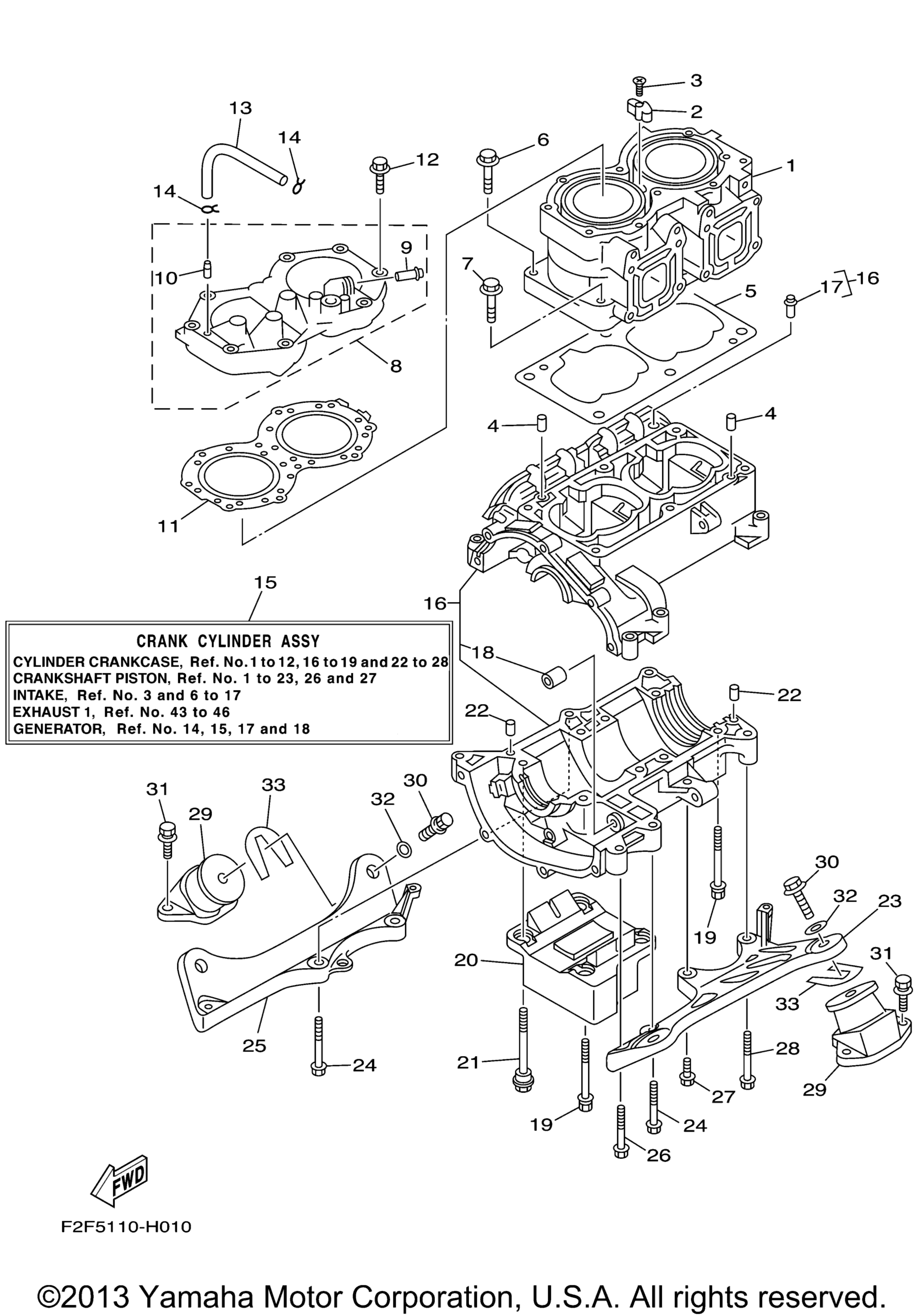 Цилиндр Crankcase