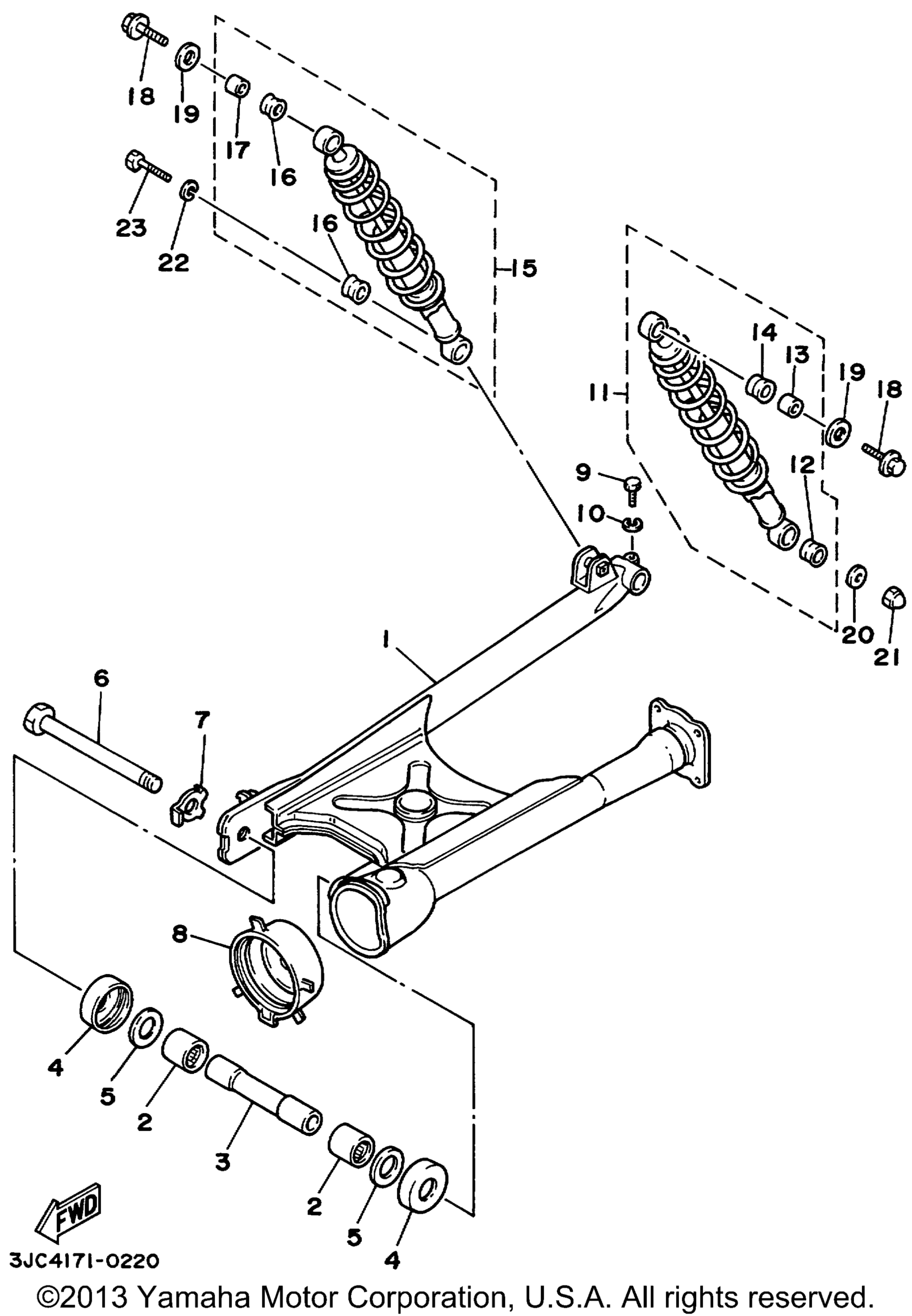 Задняя часть ARM SUSPENSION