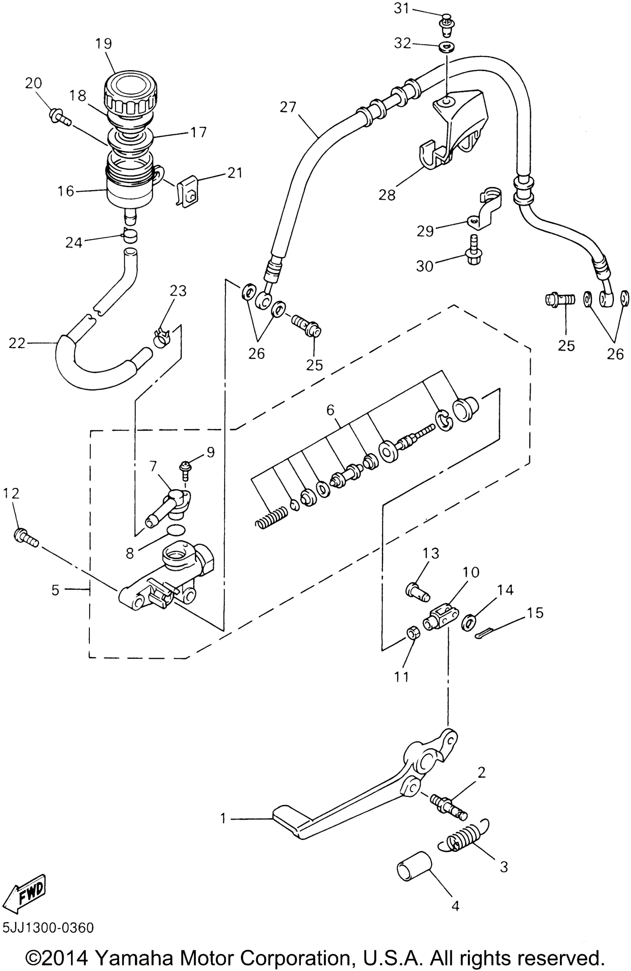 Задний главный цилиндр тормоза