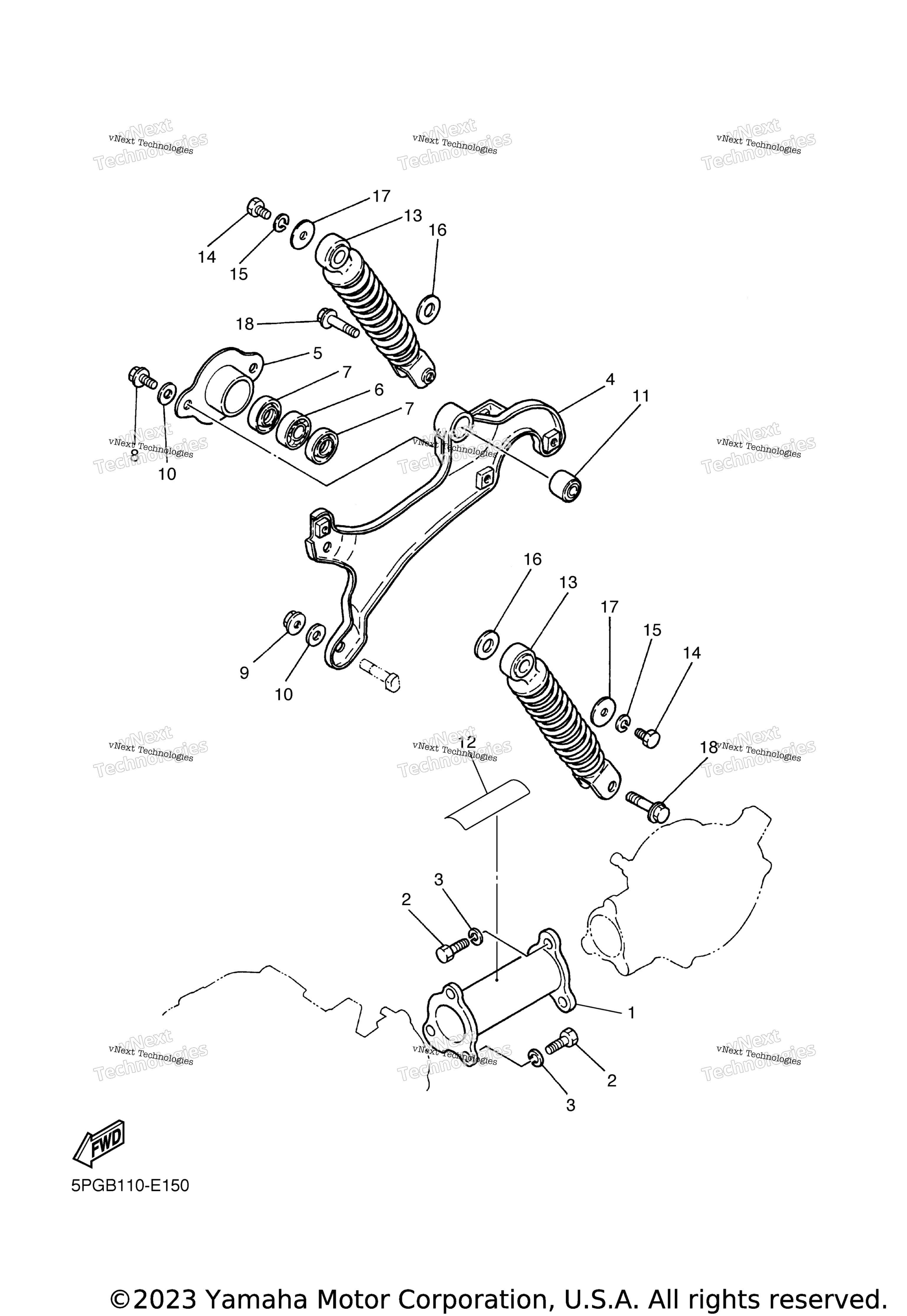 Задняя часть ARM SUSPENSION
