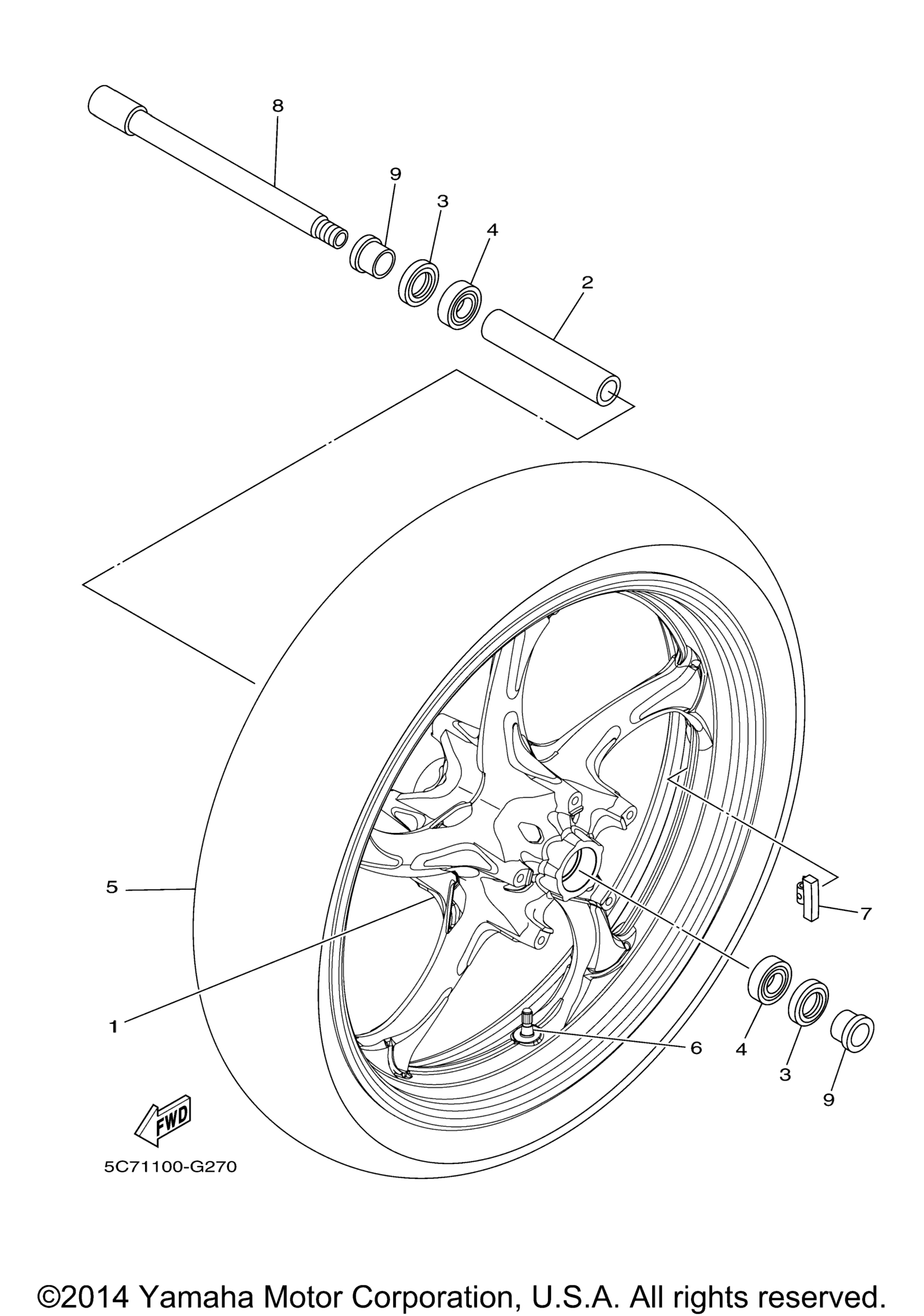 Переднее колесо