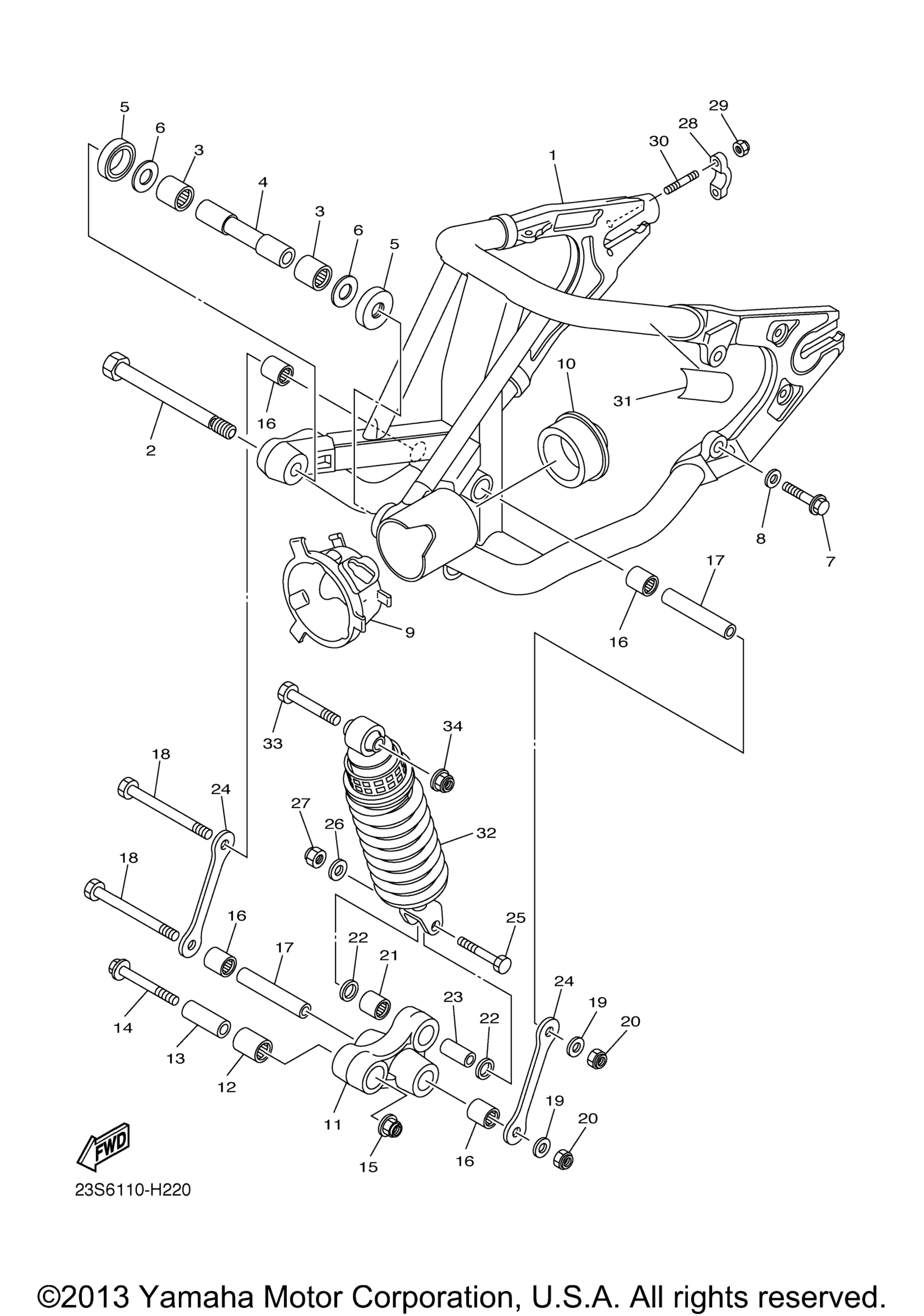 Задняя часть ARM SUSPENSION