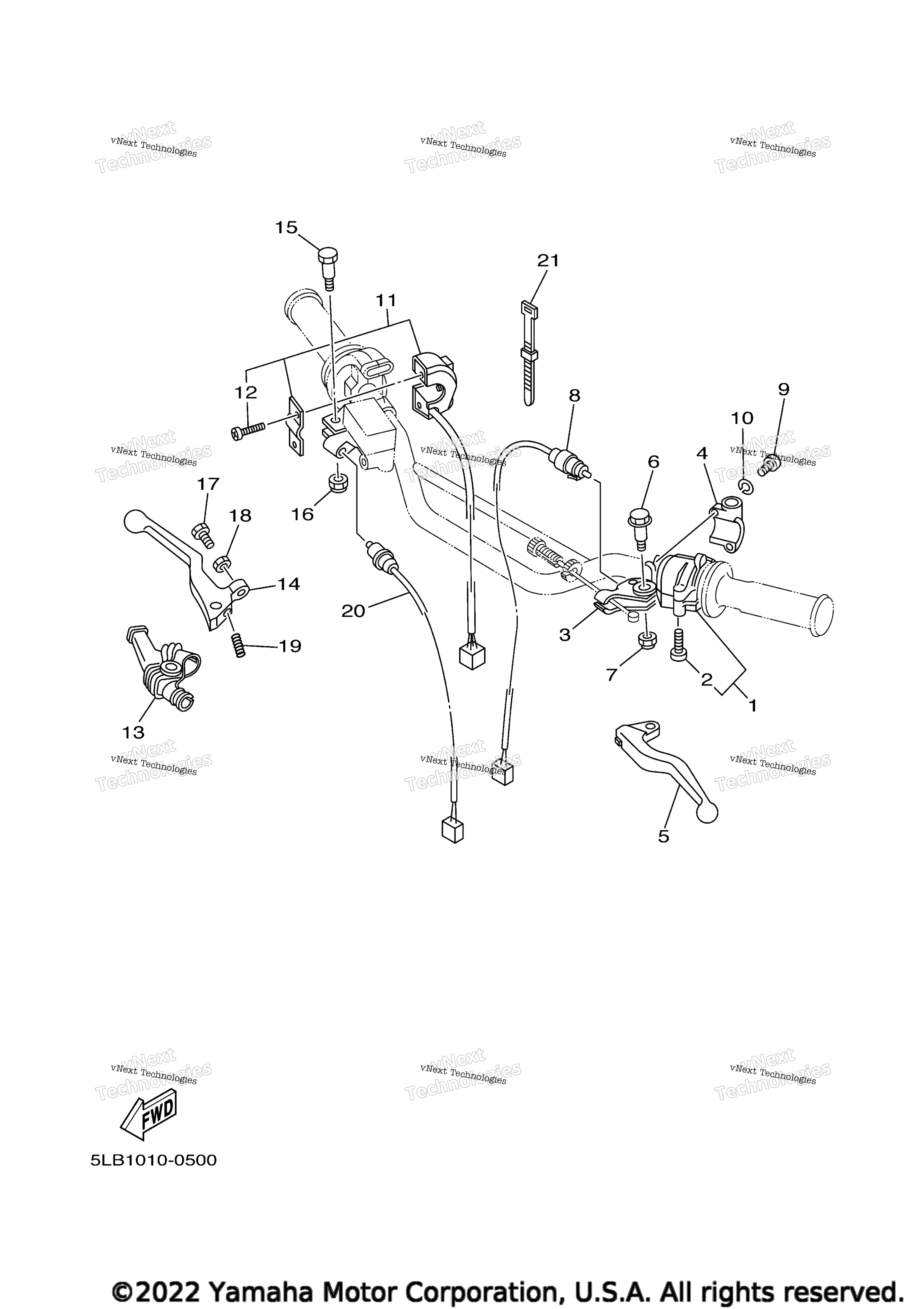 Рычаги управления и переключатели