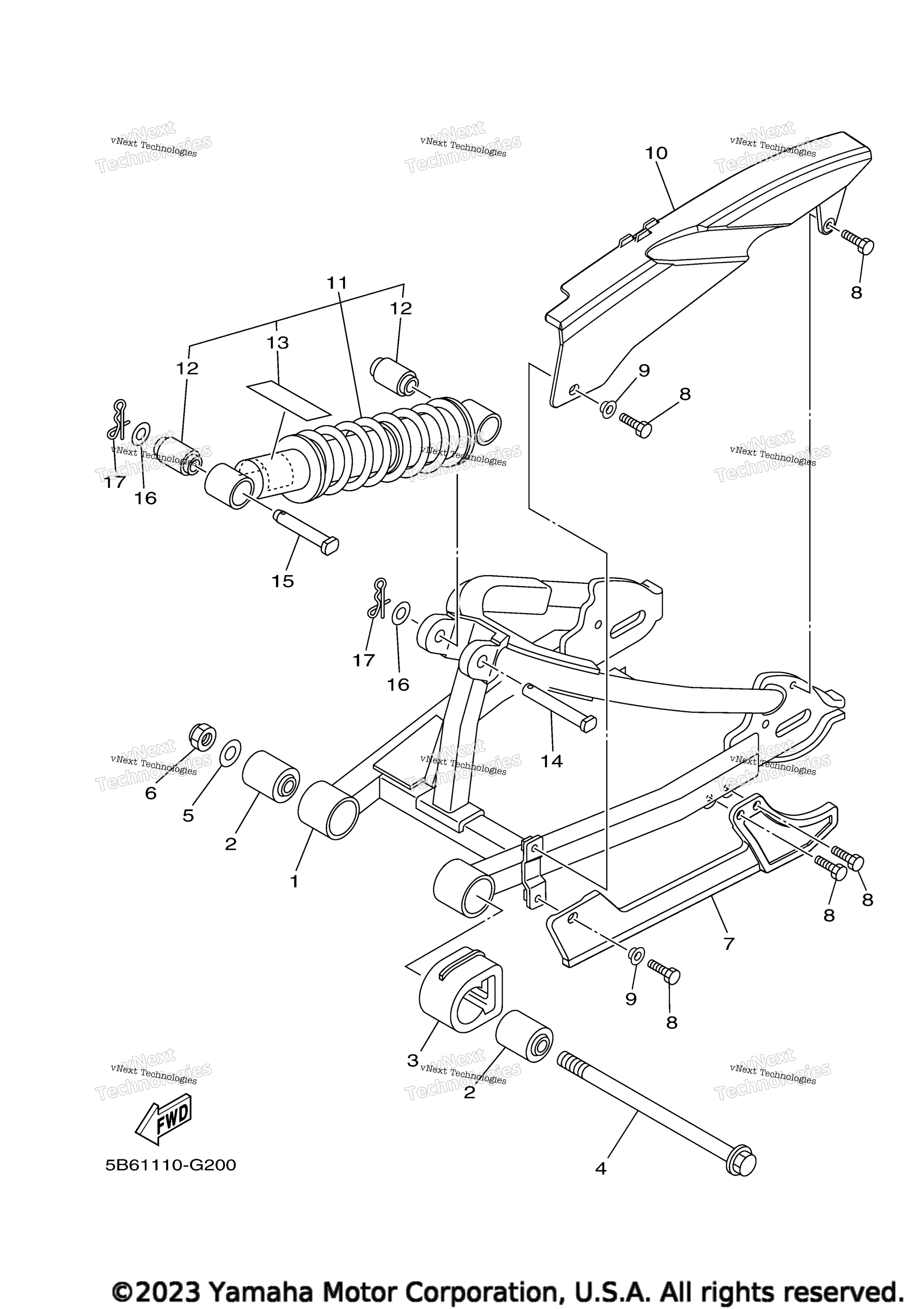 Задняя часть ARM SUSPENSION