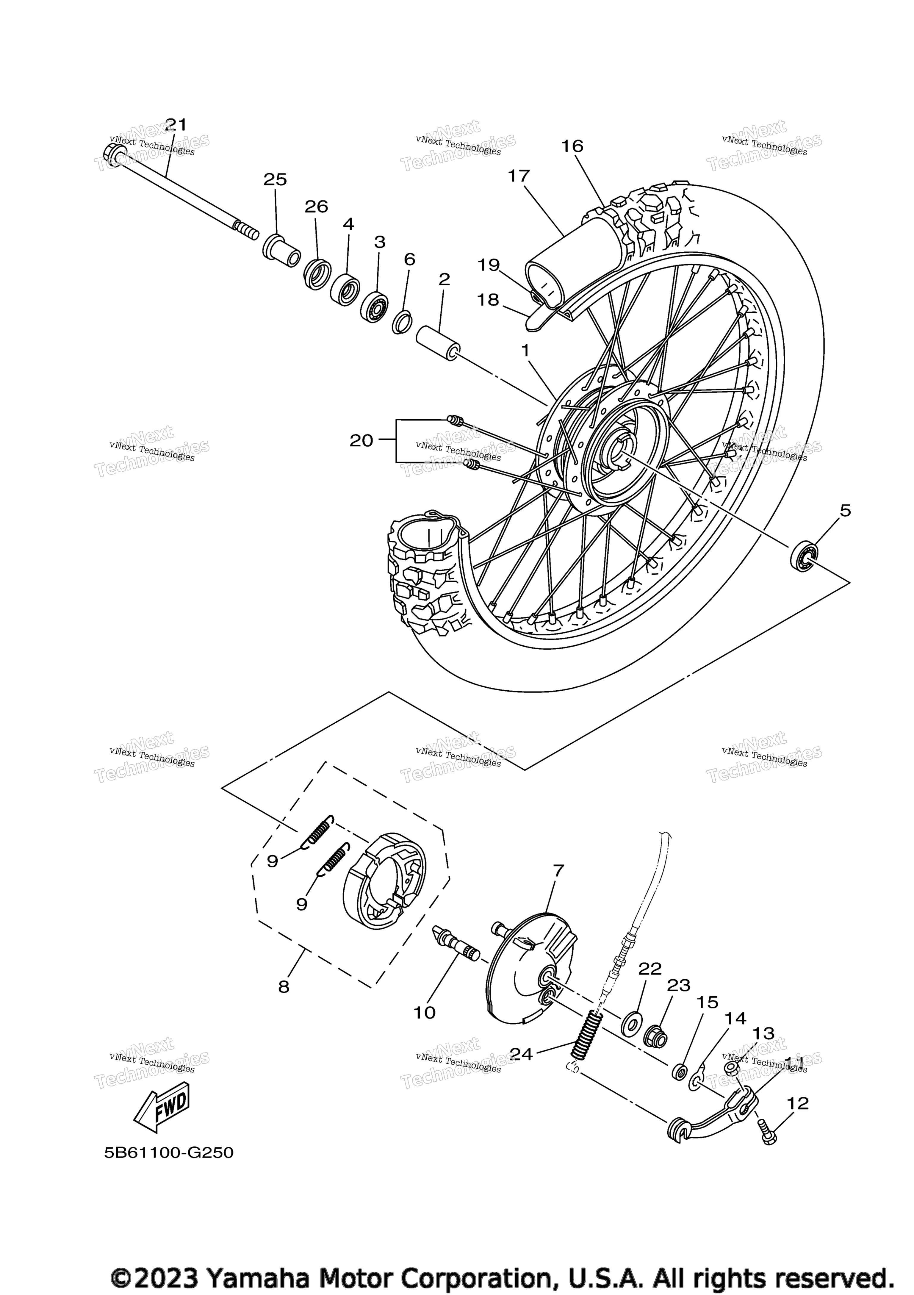 Переднее колесо