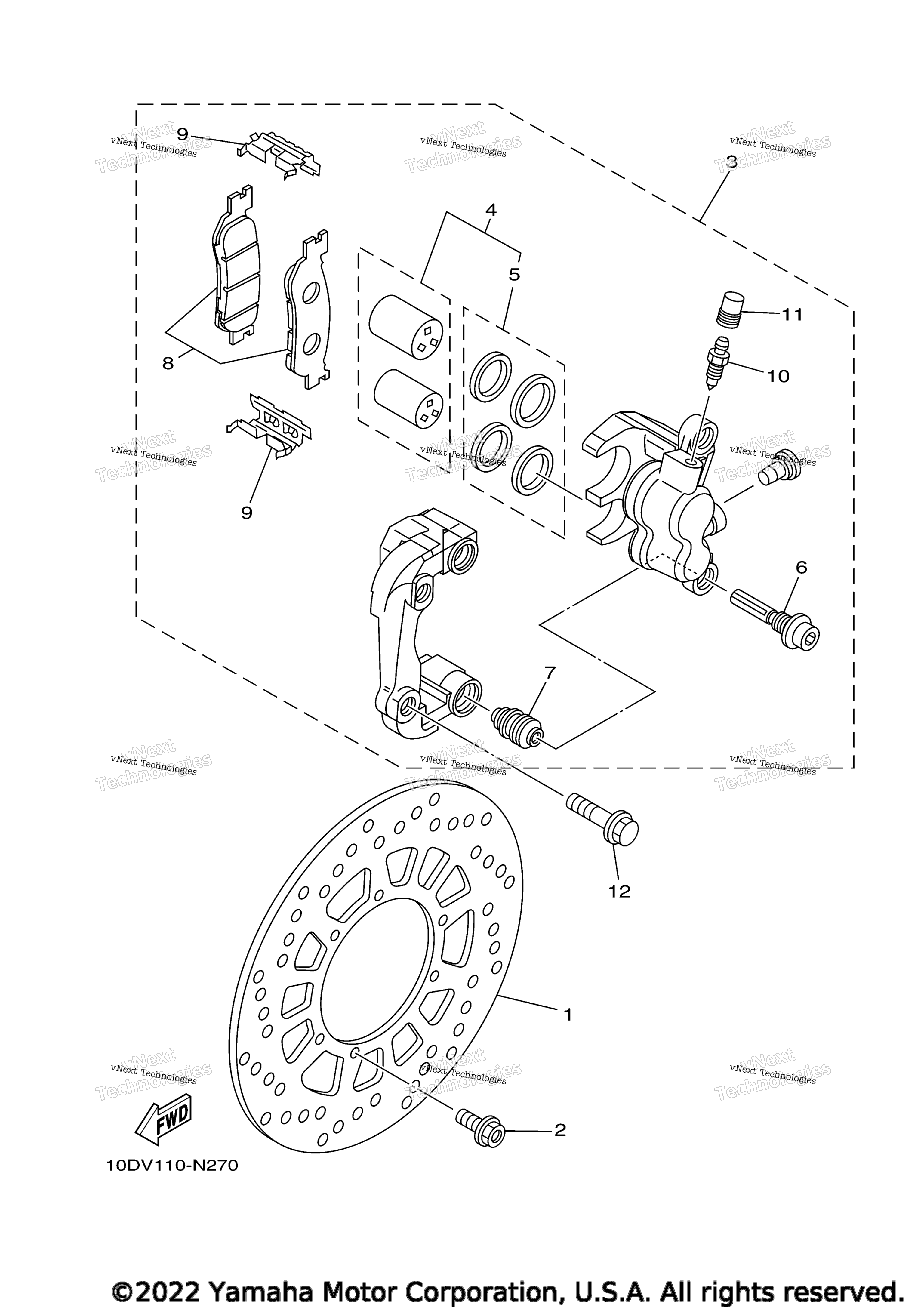 Передний суппорт тормоза