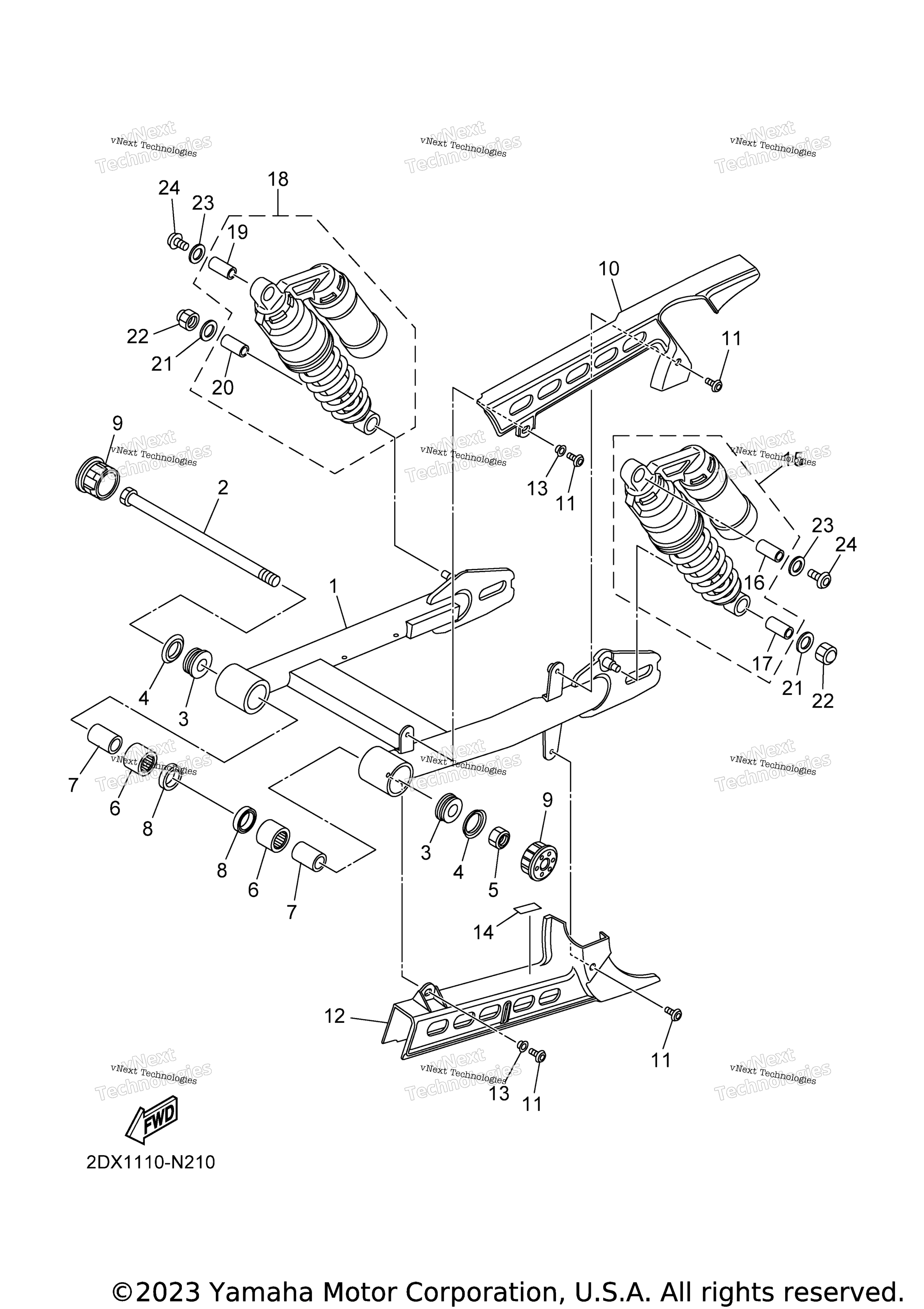Задняя часть ARM SUSPENSION