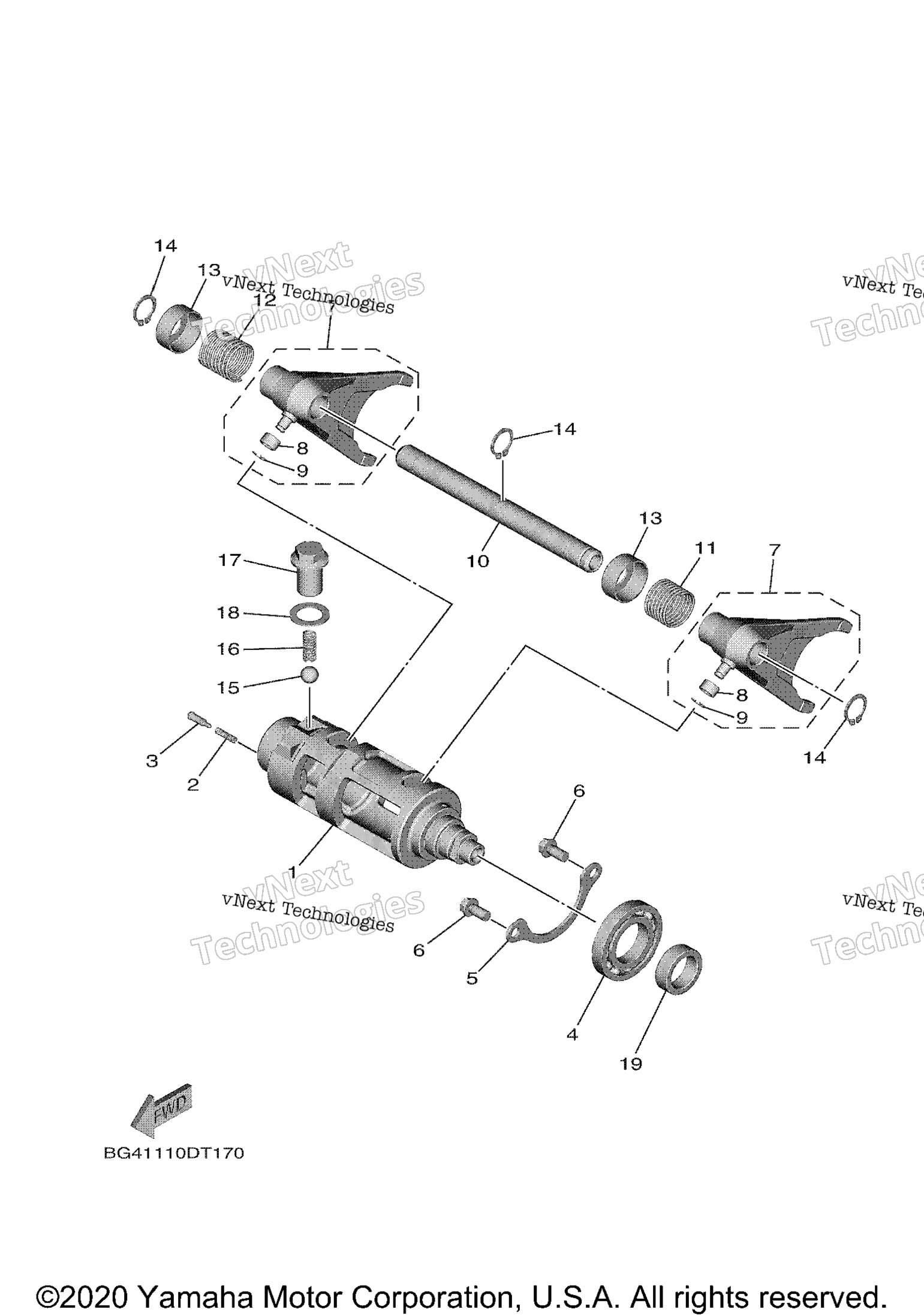 Вилка переключения передач