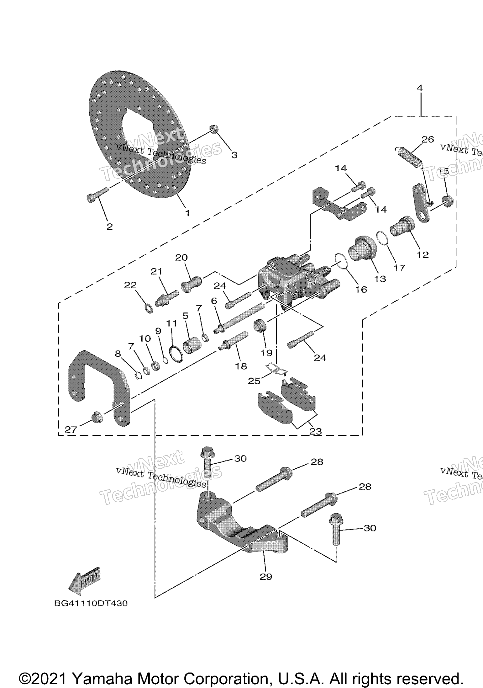 Задняя часть BRAKE CALIPER 2