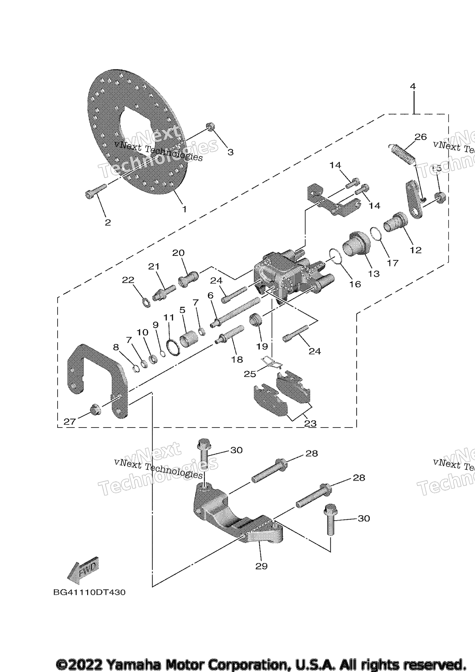 Задняя часть BRAKE CALIPER 2
