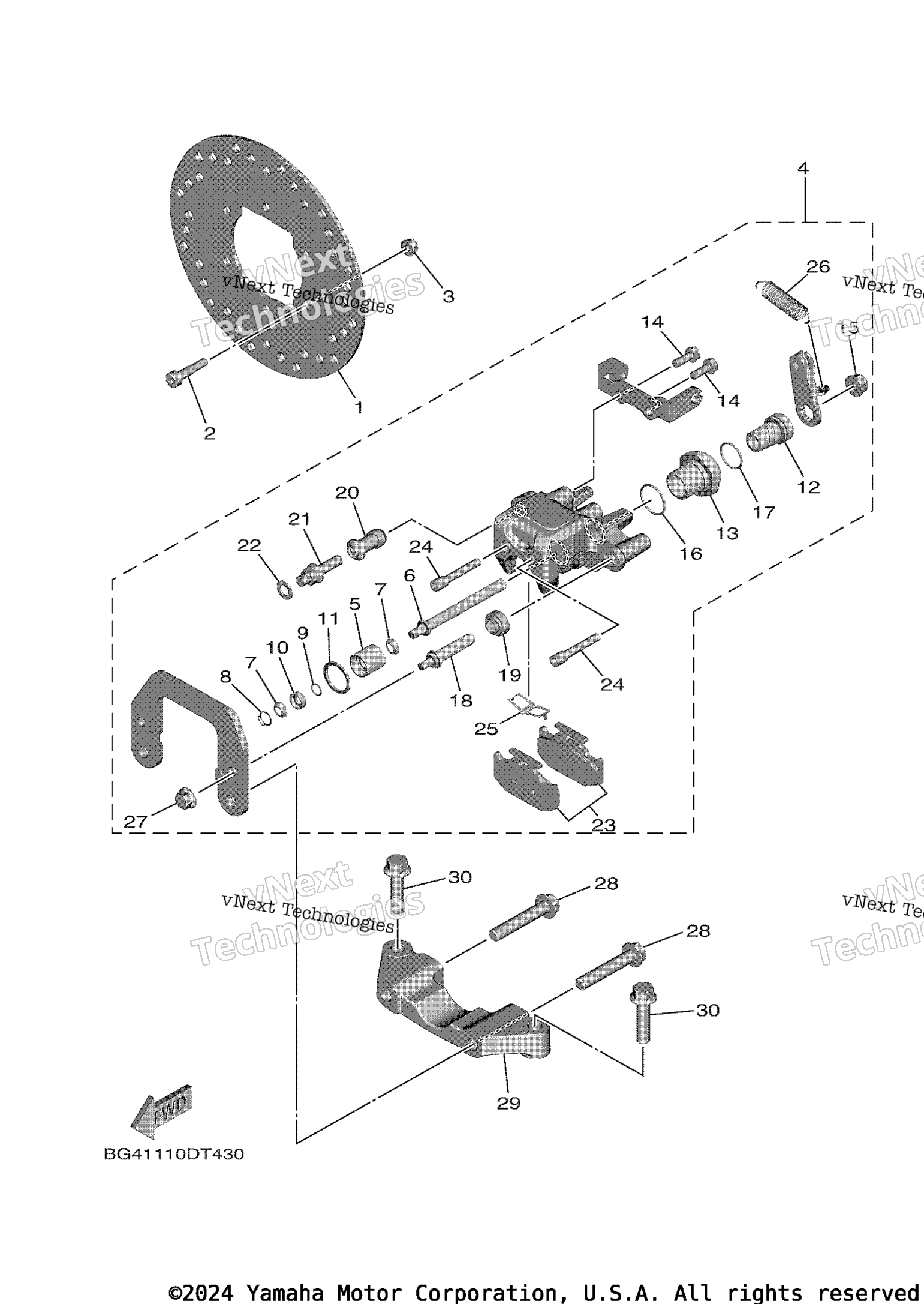 Задняя часть BRAKE CALIPER 2