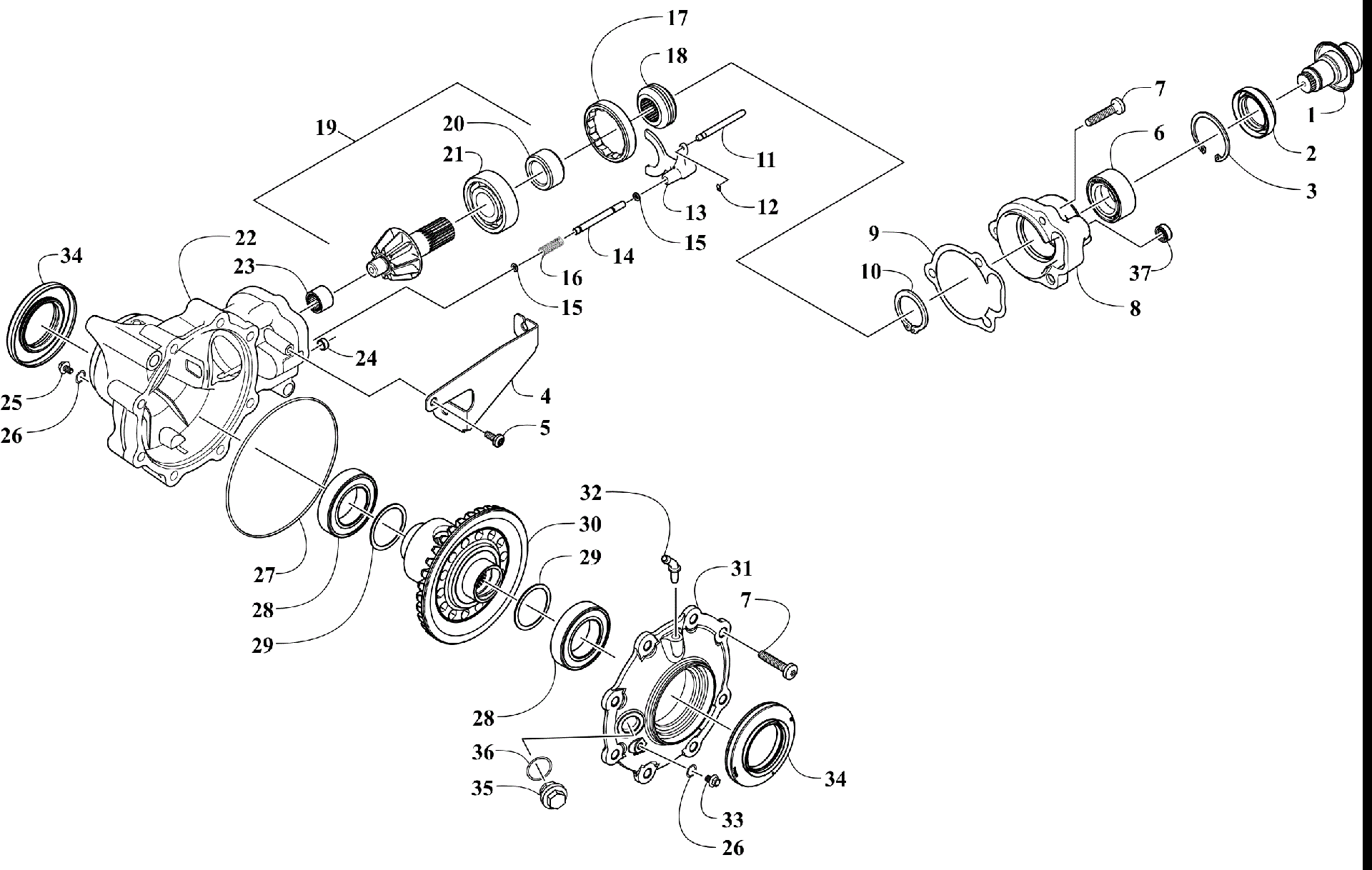 Передняя часть DRIVE GEARCASE ASSEMBLY [303514]