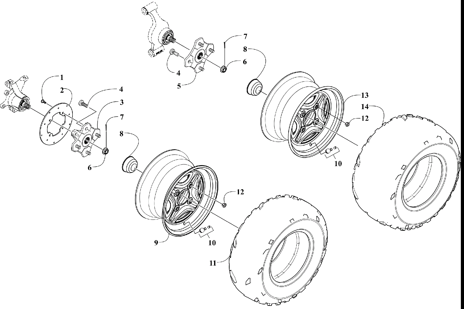 Колесо AND TIRE ASSEMBLY (SER. # 200234 AND ABOVE) [303994]