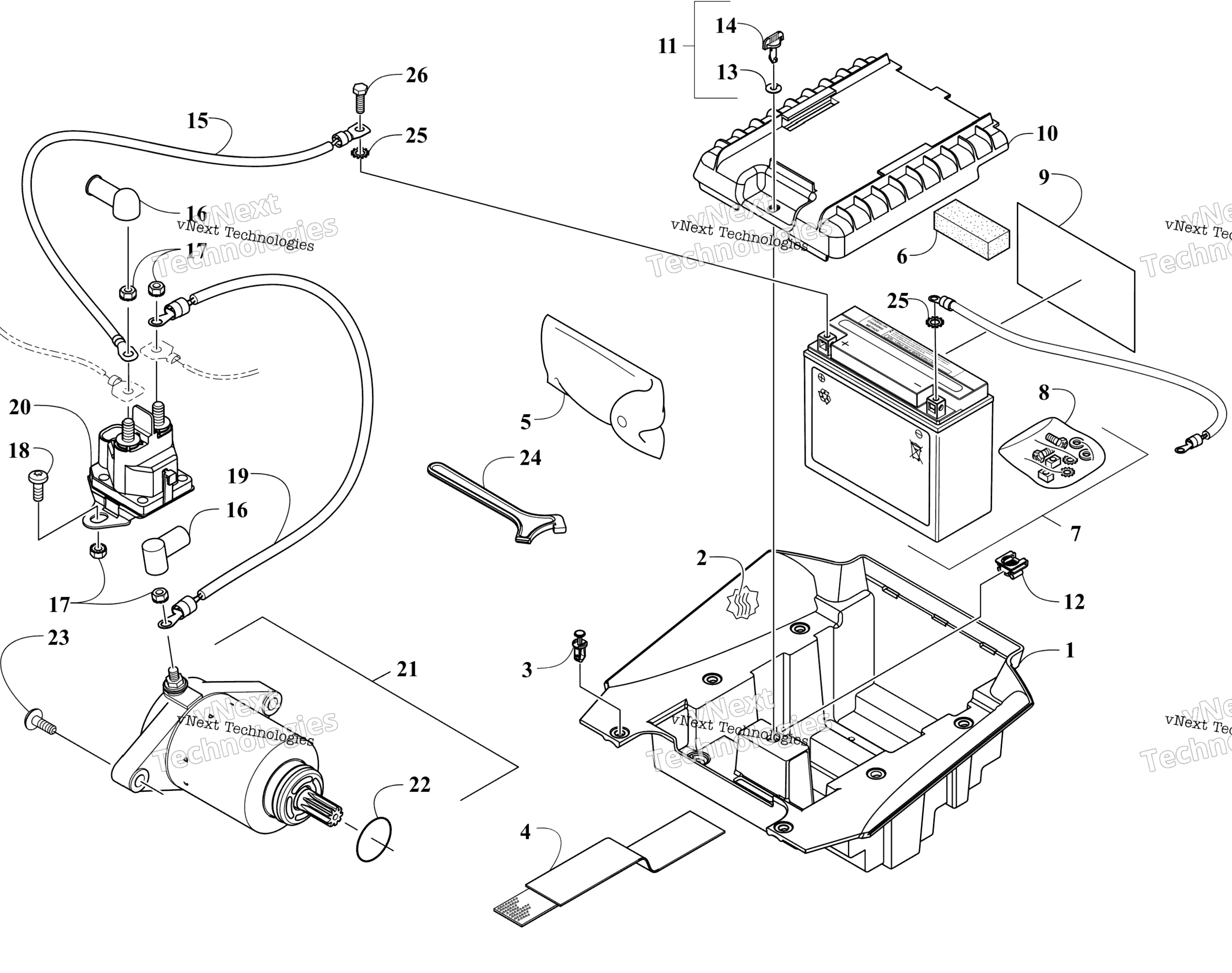 Аккумулятор And Starter Assembly
