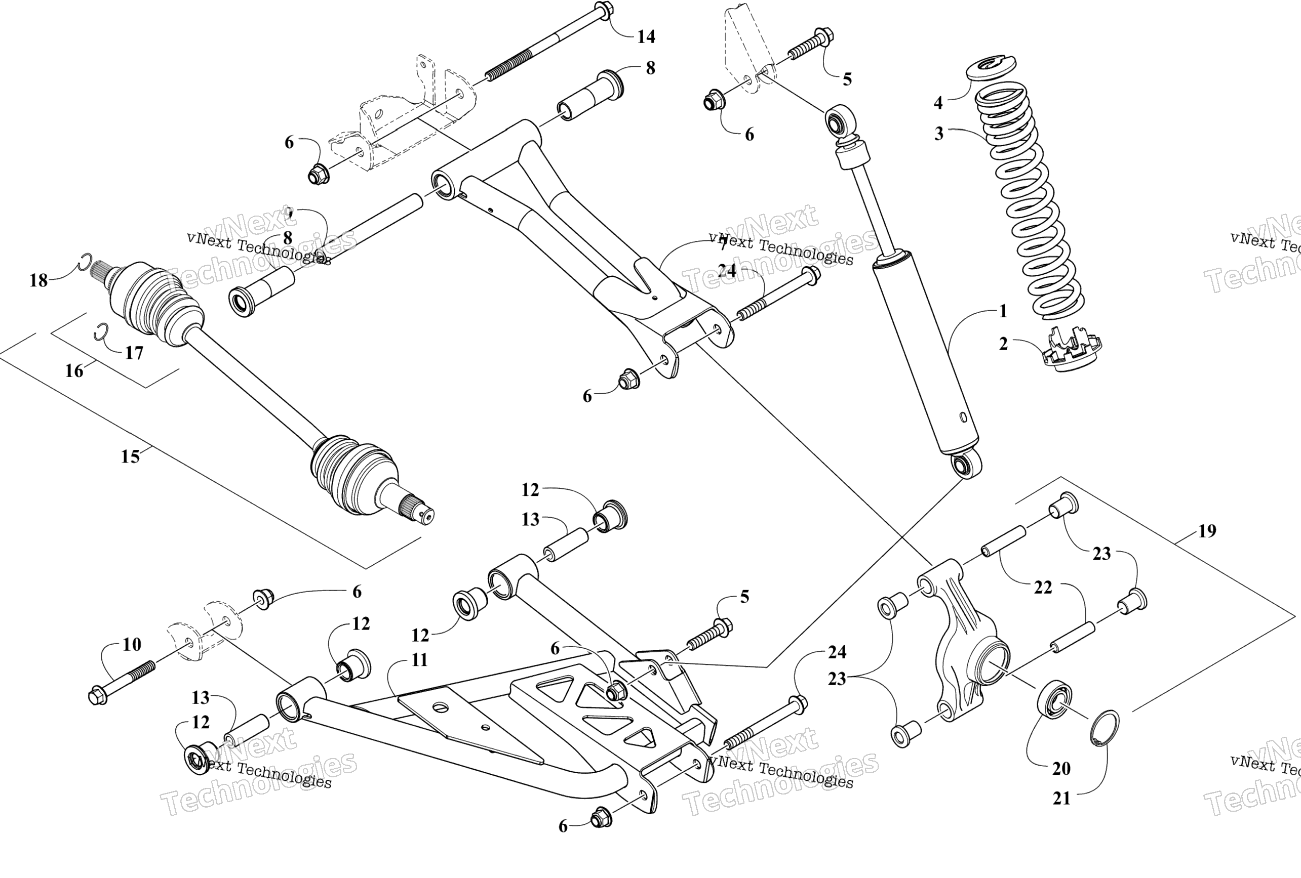 Задняя часть Suspension Assembly