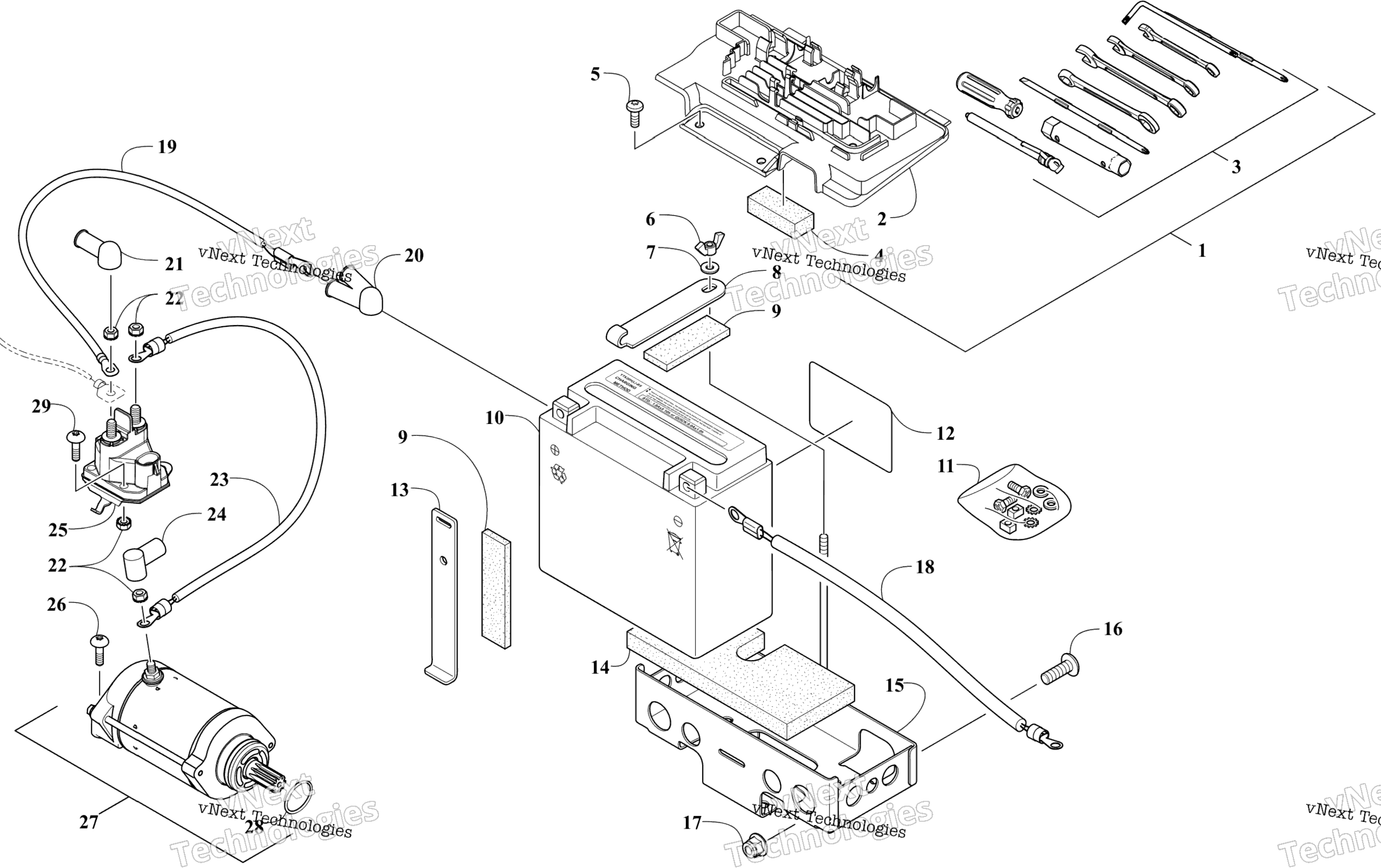 Аккумулятор And Starter Assembly