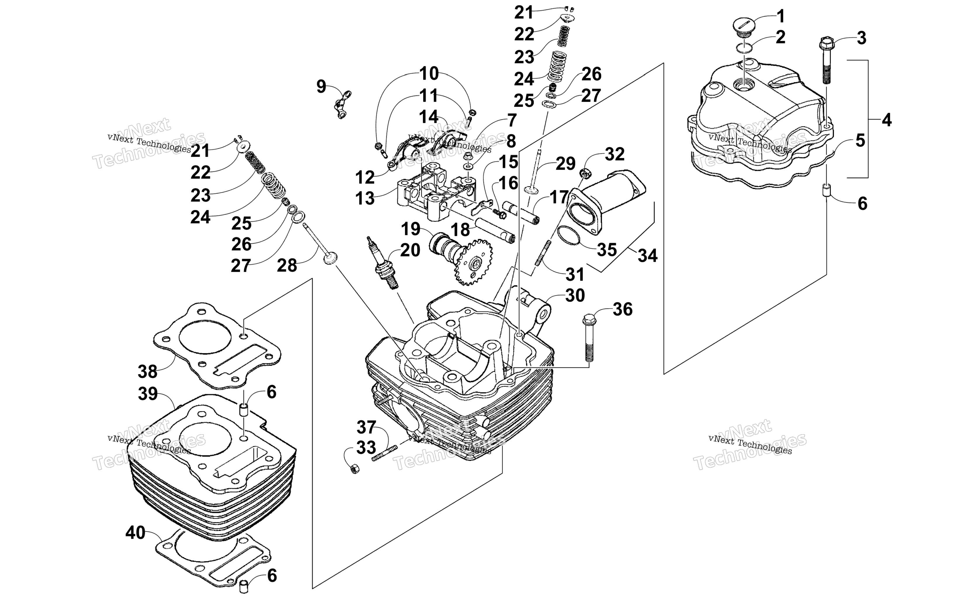 Цилиндр Head Assembly