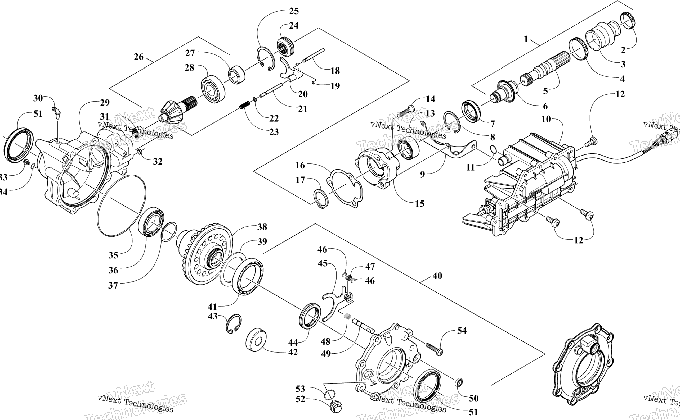 Передняя часть Drive Gearcase Assembly