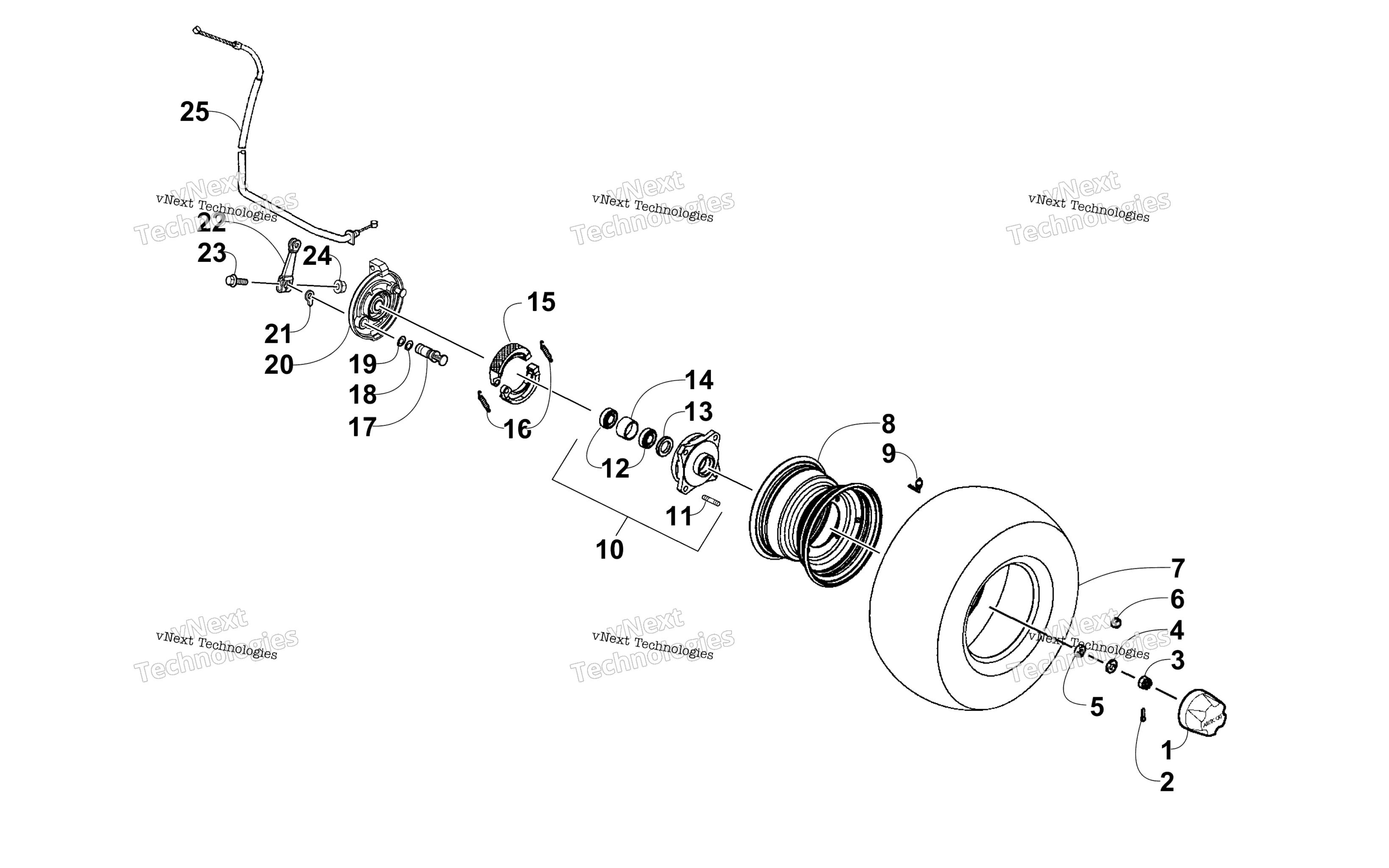 Передняя часть Wheel And Brake Assemblies