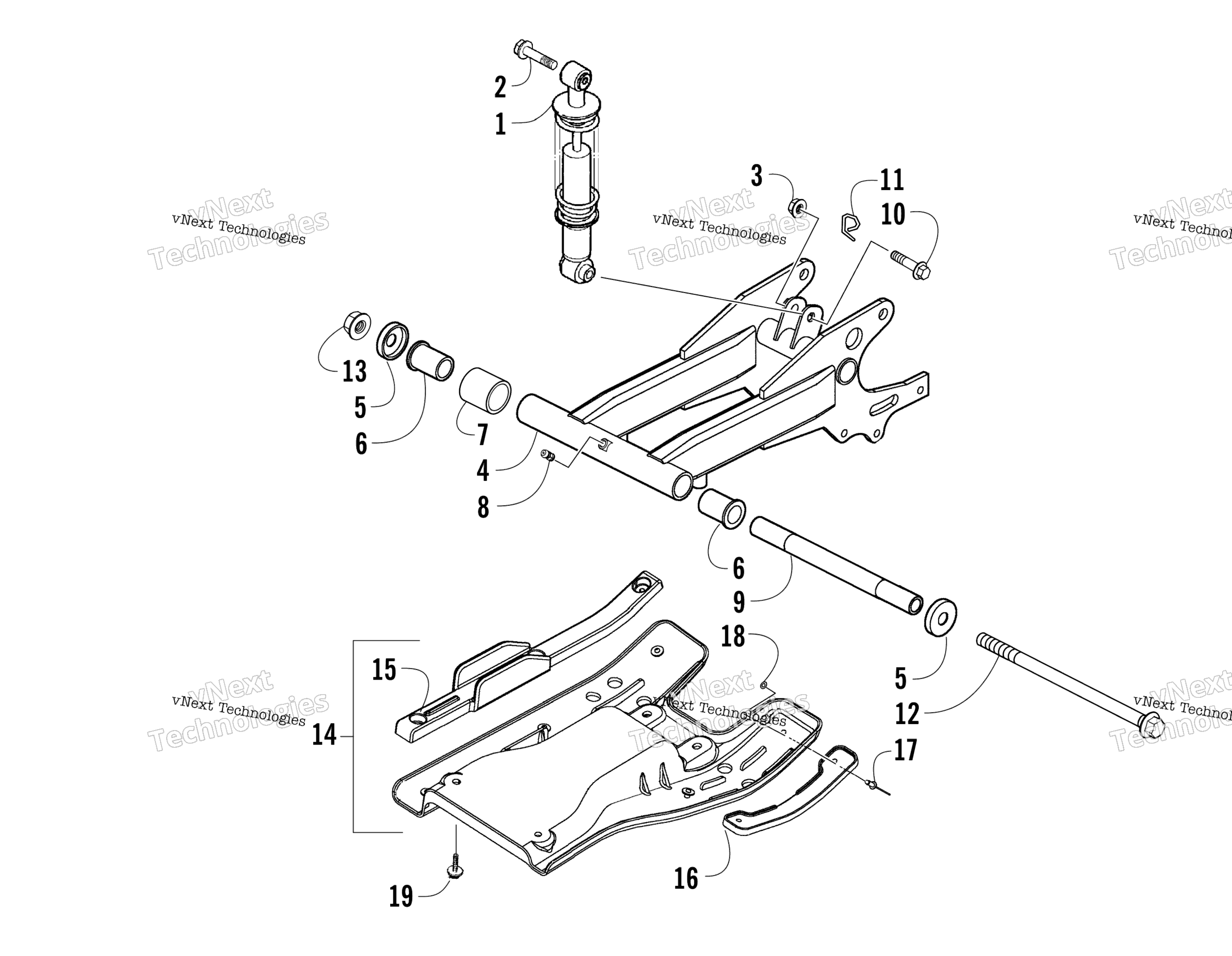Задняя часть Suspension Assembly
